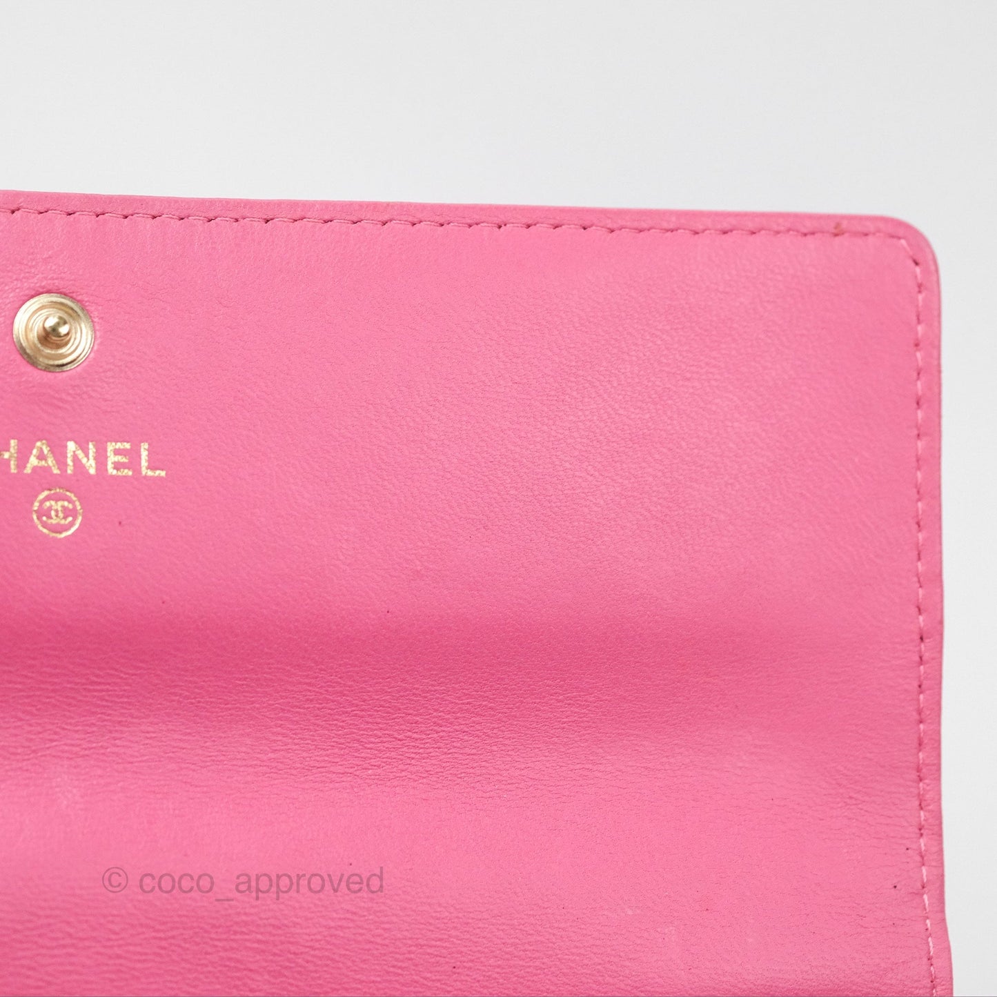 Chanel Classic Quilted Long Wallet Pink Lambskin Gold Hardware