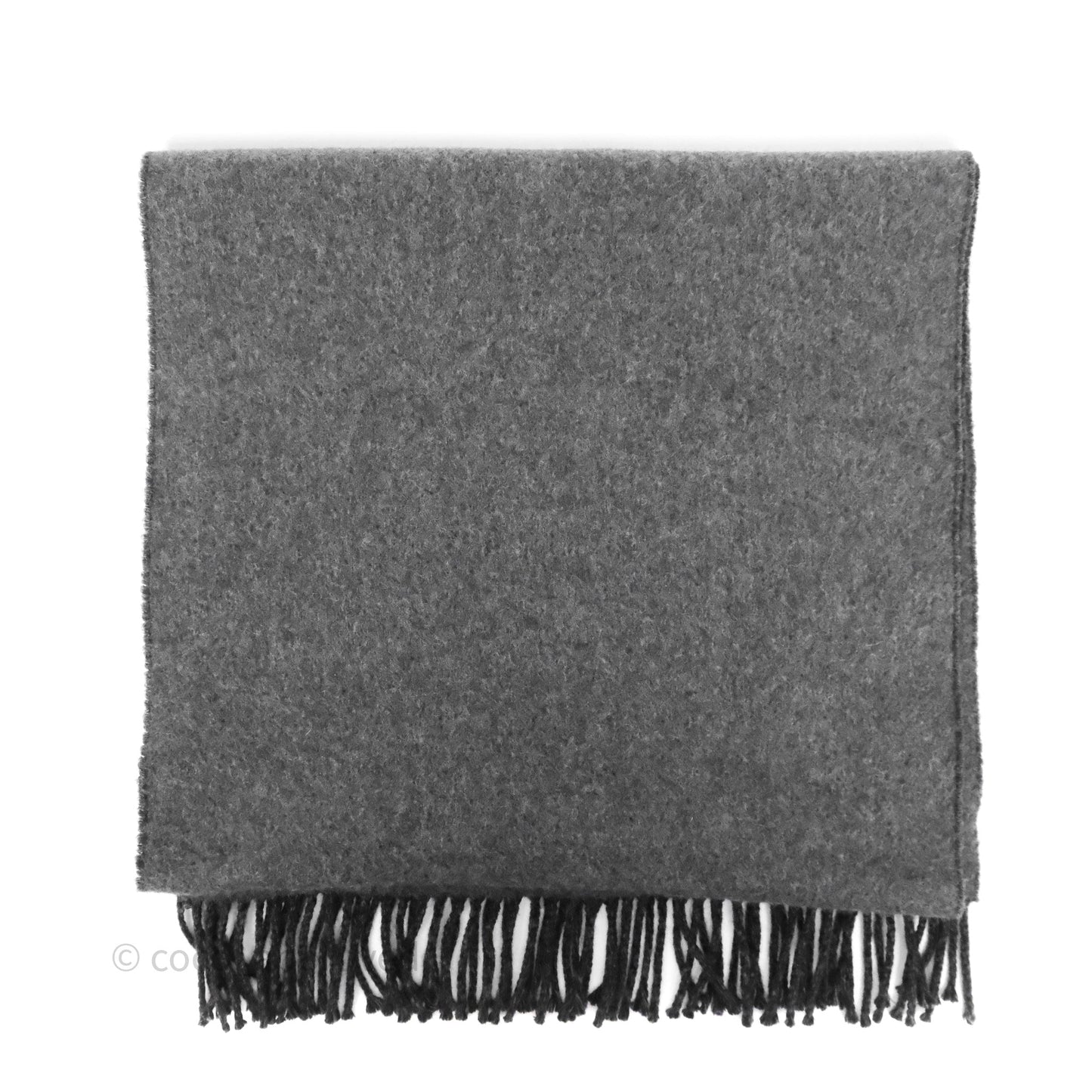 Hermès Recto-Verso Scarf Muffler Black Noir 89 / Flanelle