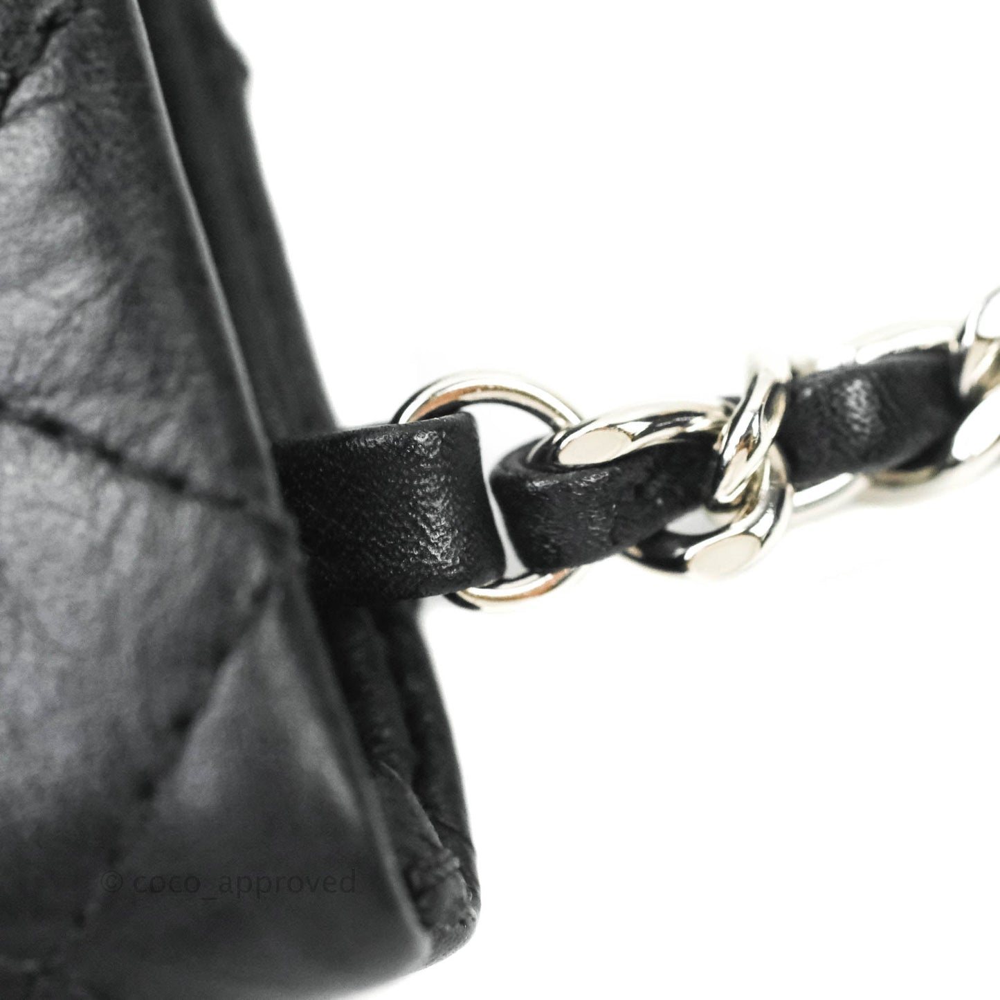 Chanel Quilted Black Crossbody Bag Silver Hardware