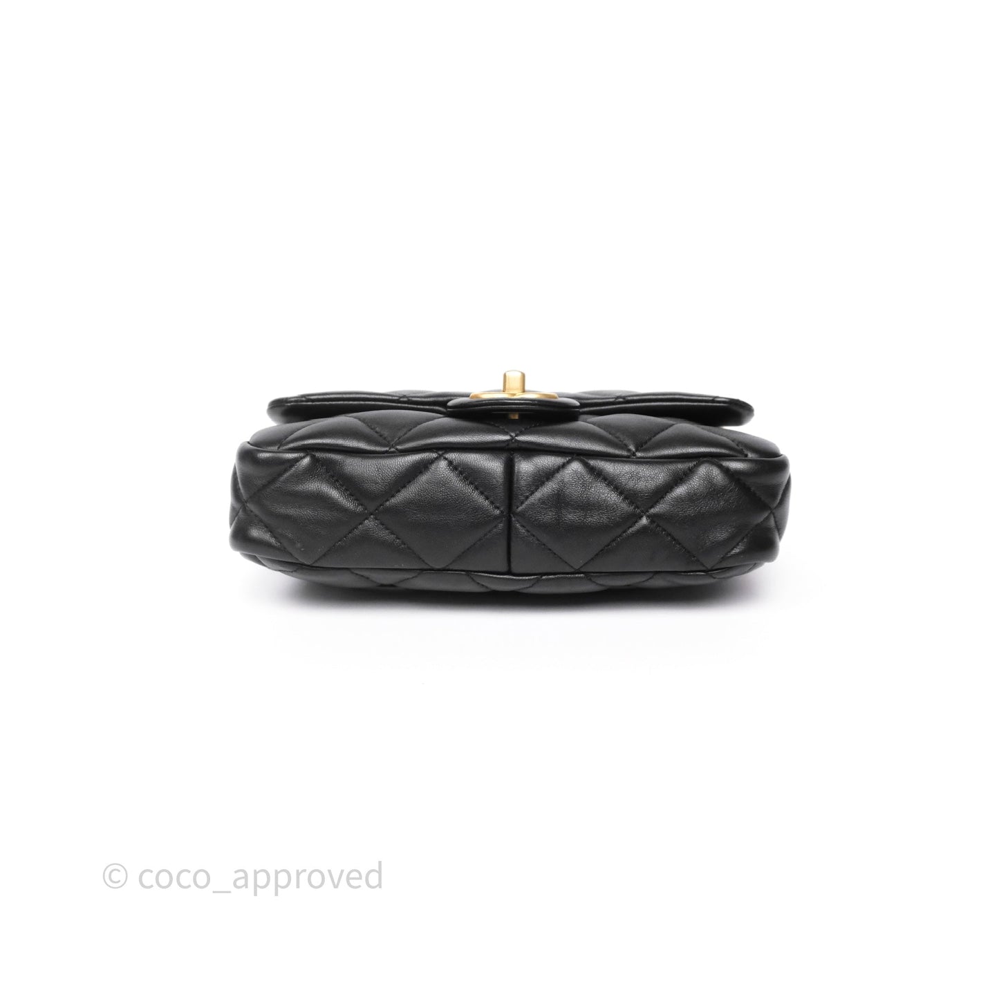 Chanel Small Funky Town Black Lambskin Aged Gold Hardware