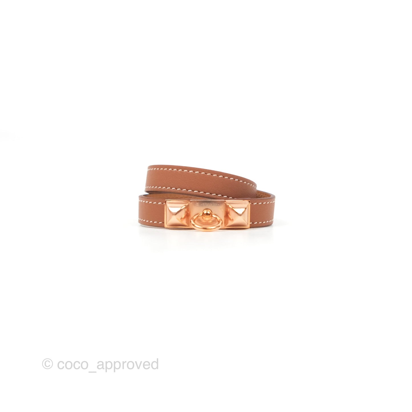 Hermès Rivale Double Tour Bracelet Gold Rose Gold Hardware