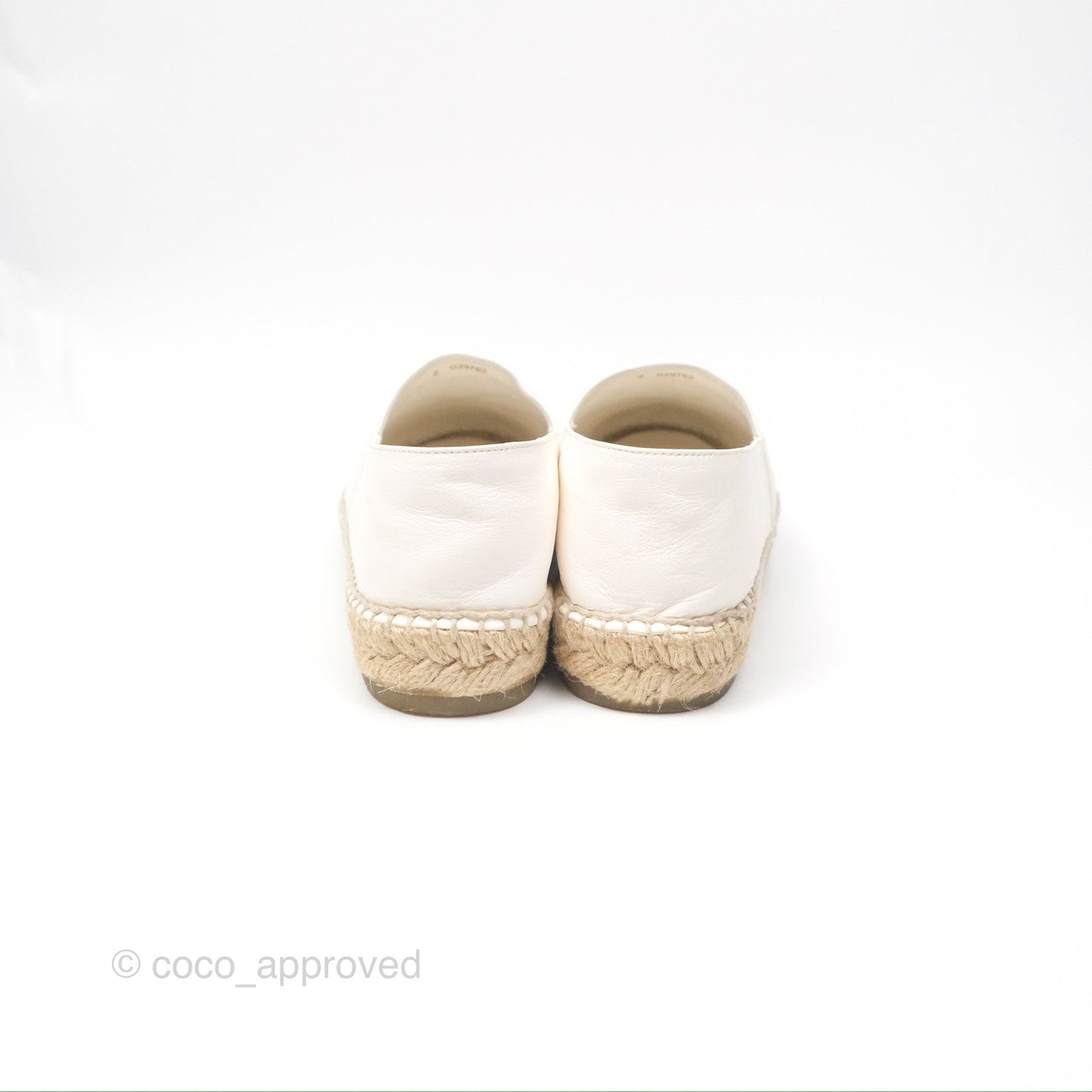 Chanel Leather Espadrilles White/ Black Size 38