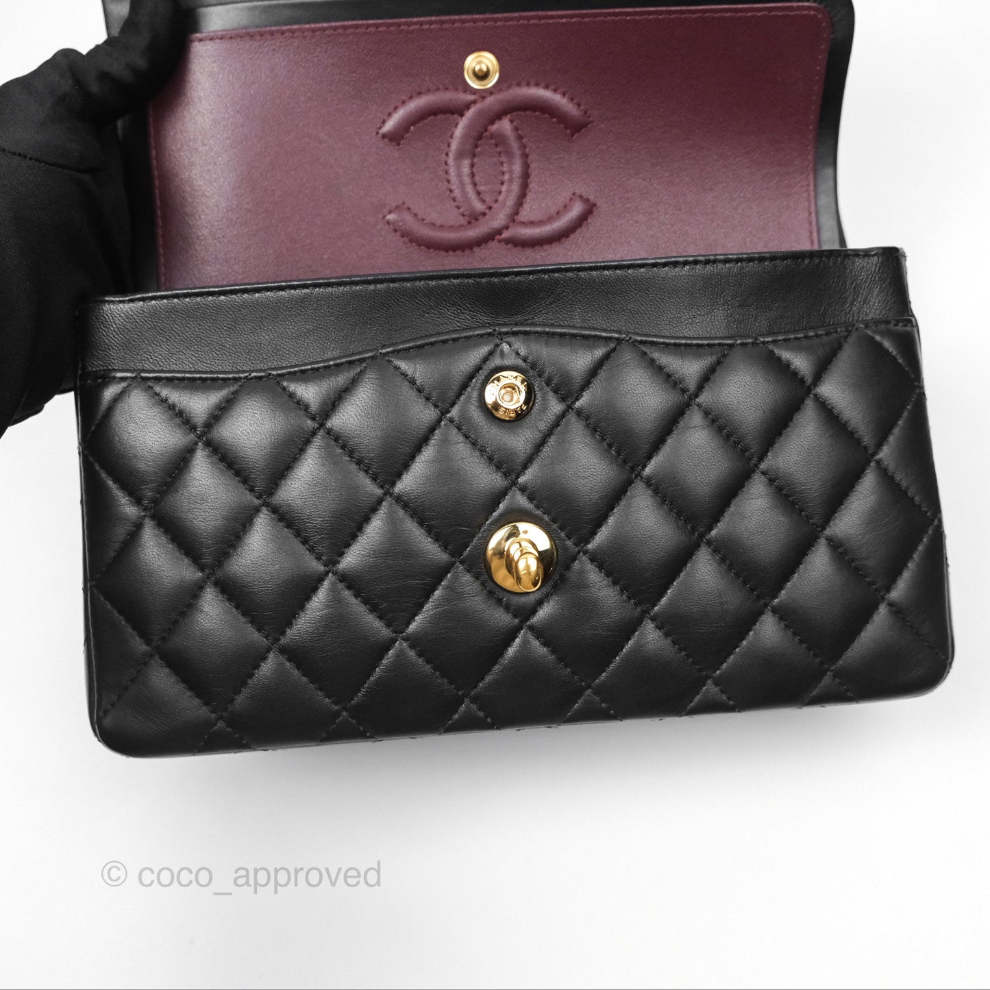 Chanel Small S/M Classic Flap Black Lambskin Gold Hardware