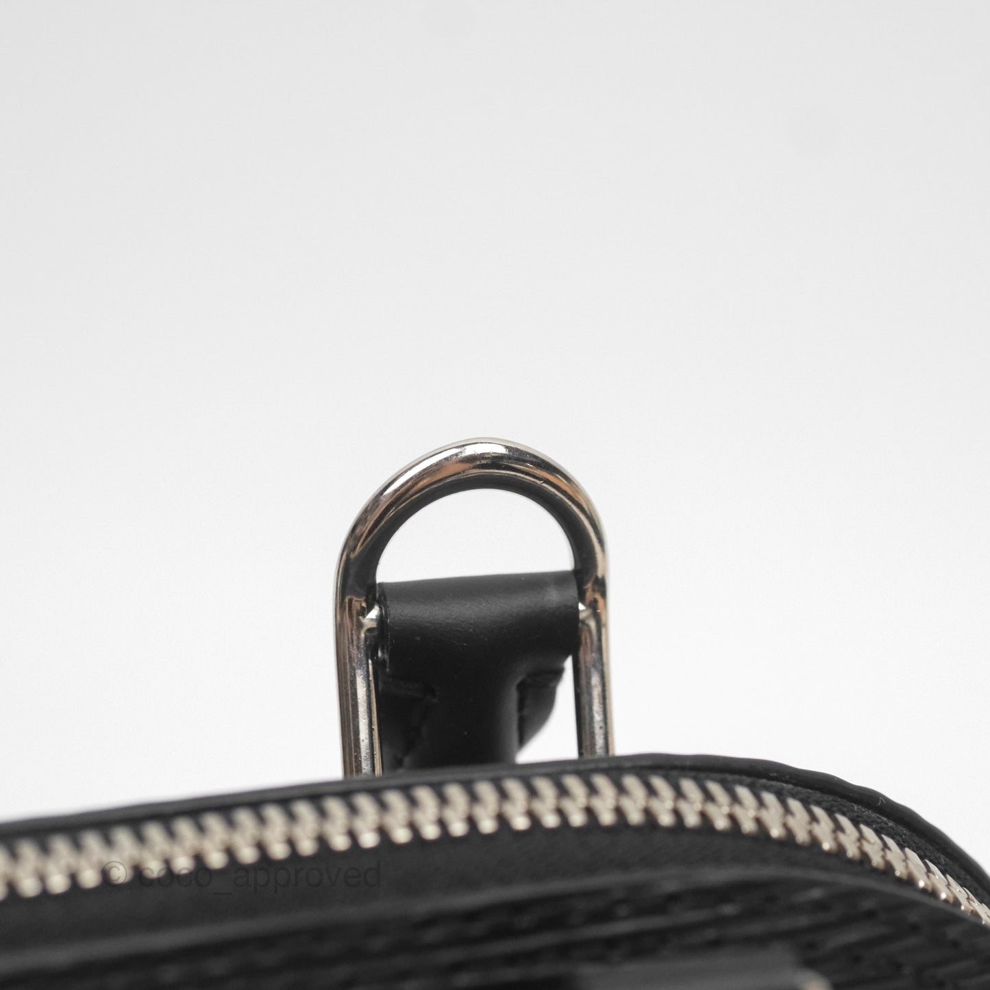 Louis Vuitton Alma Nano Black Silver Hardware