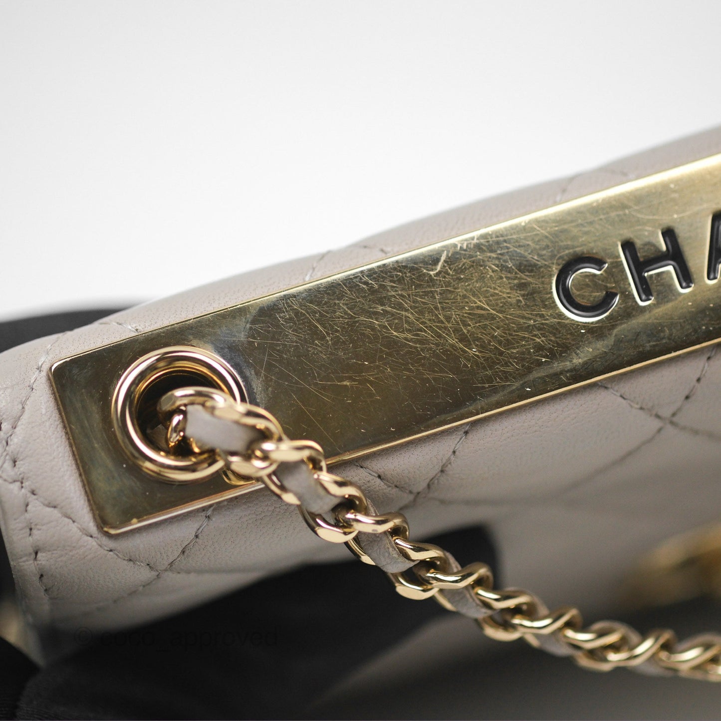 Chanel Trendy CC WOC Quilted Grey Lambskin Gold Hardware