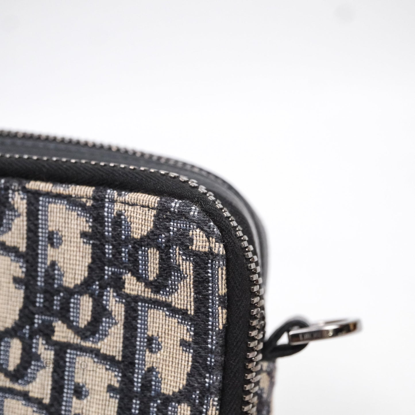 Dior Men's Crossbody Pouch Bag Blue Oblique Canvas