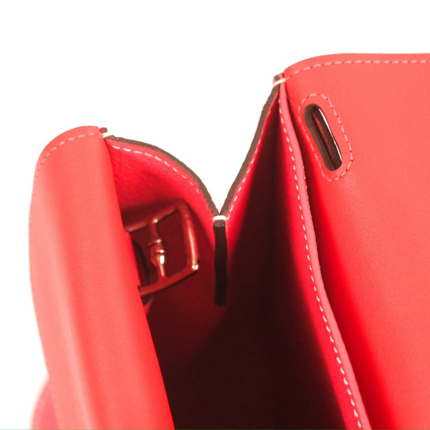 Hermès Halzan 31 Red Palladium Hardware