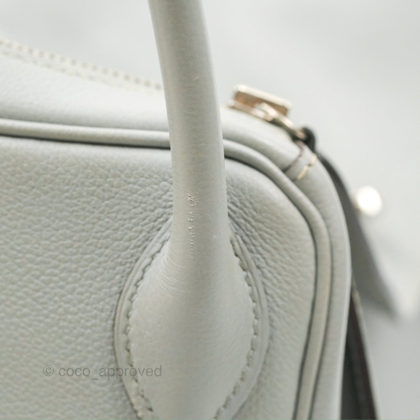 Hermès Lindy 30 Bleu Glacier Evercolor Palladium Hardware