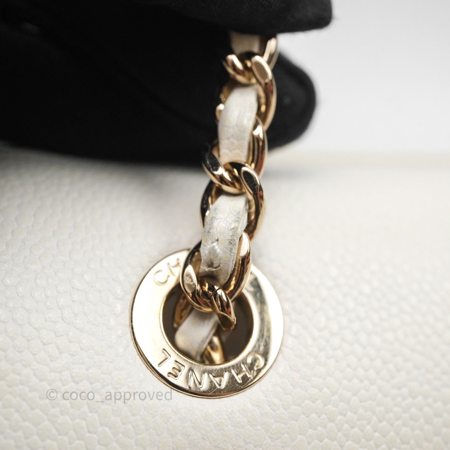 Chanel Quilted Business Affinity Backpack Ivory White Caviar Gold Hardware