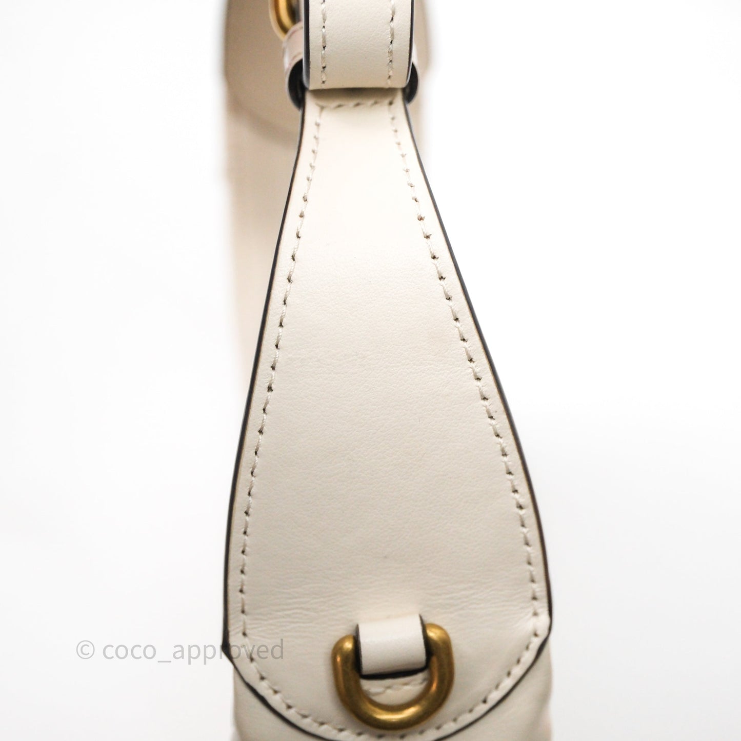 Gucci GG Marmont Half Moon-shaped Hobo Bag White