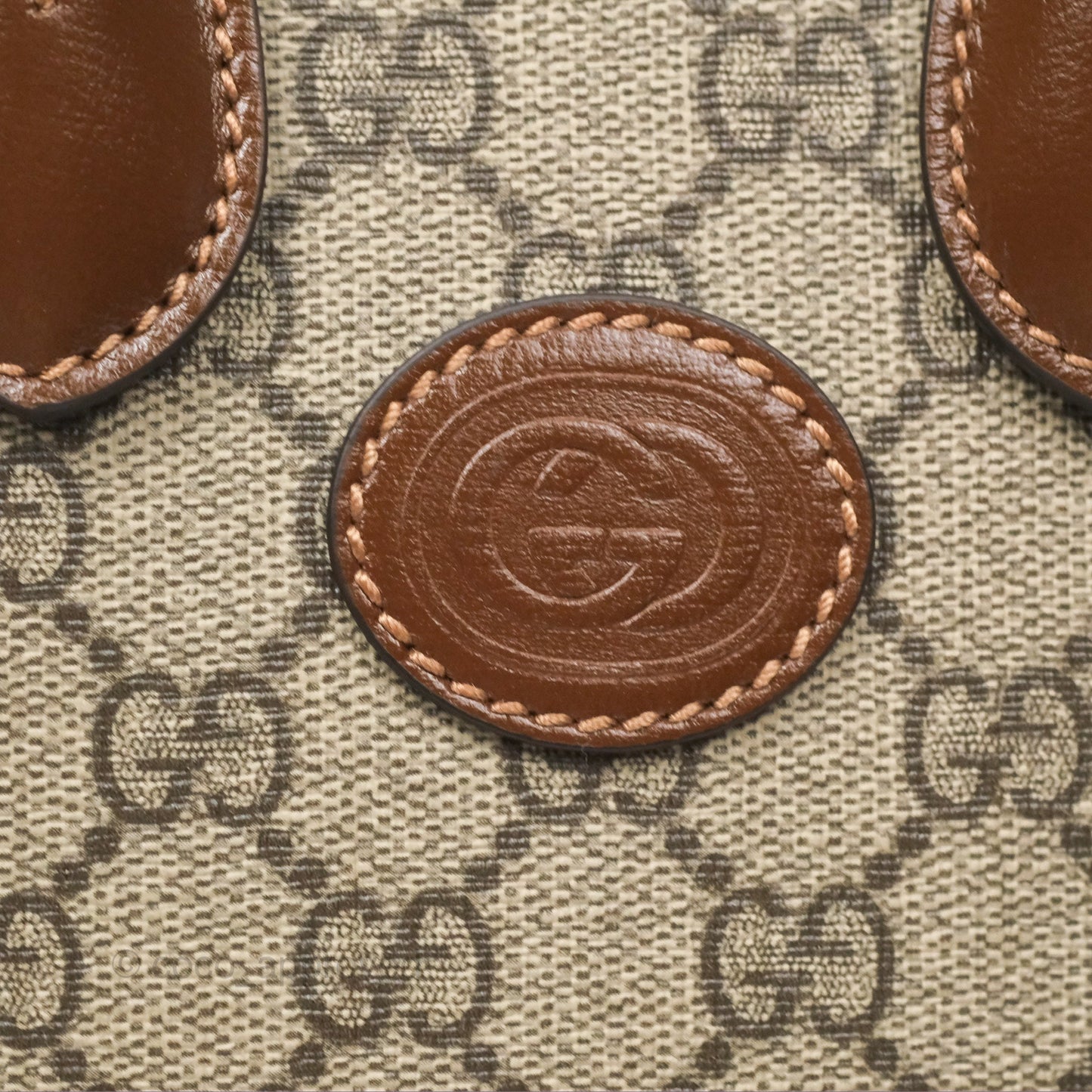 Gucci Mini Tote Bag with Interlocking G Beige / Ebony GG Supreme Canvas