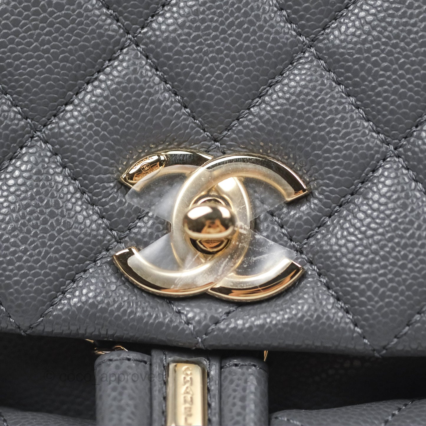 Chanel Duma Backpack Medium Grey Caviar Gold Hardware