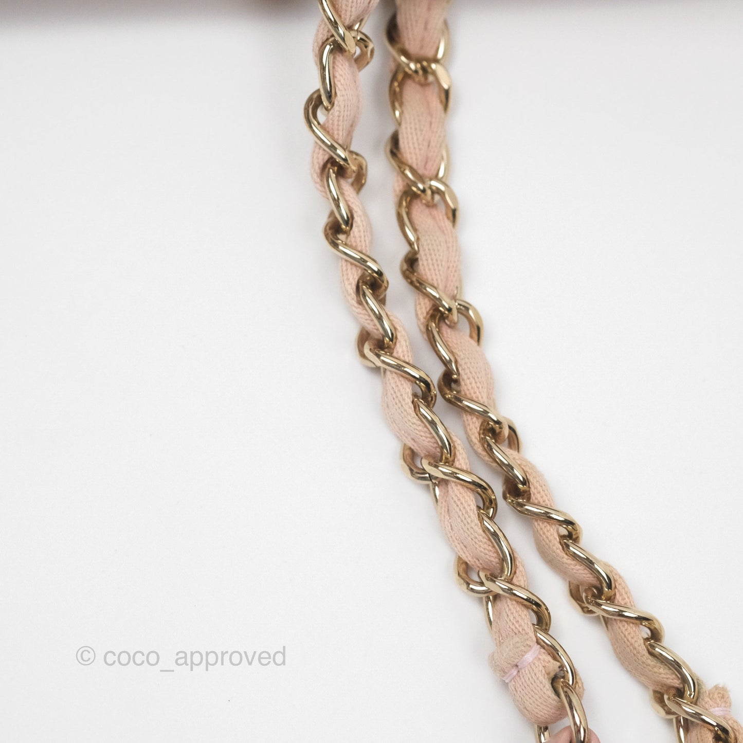 Chanel Small Vertical Deauville Canvas Pink Gold Hardware