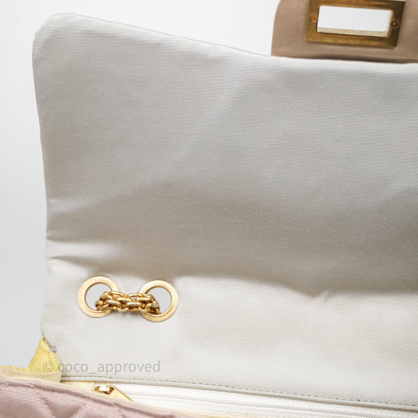 Chanel Reissue Flap Bag Tricolor Pastel Satin Aged Gold Hardware