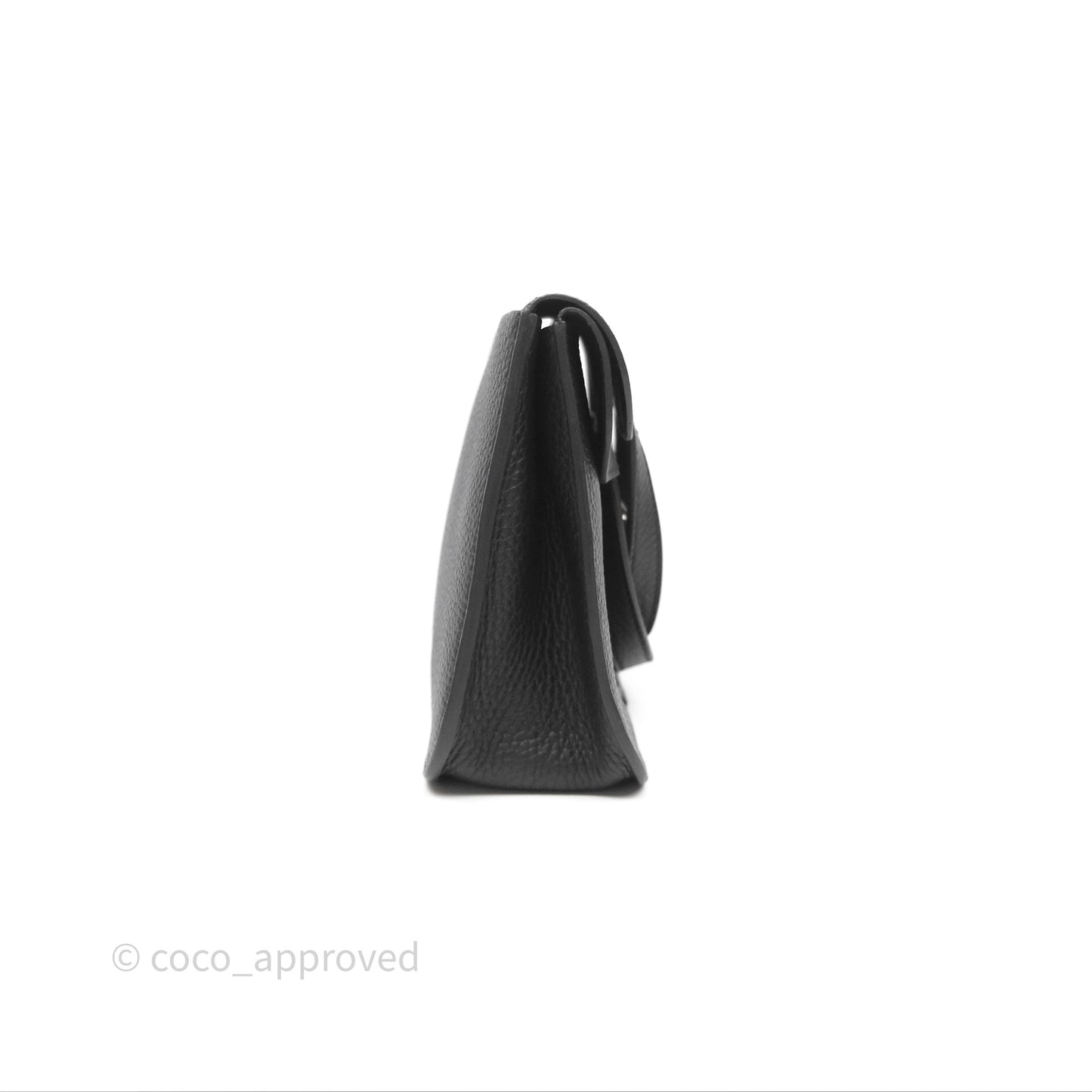 Hermès Halzan 25 Black Noir 89 Clemence Palladium Hardware