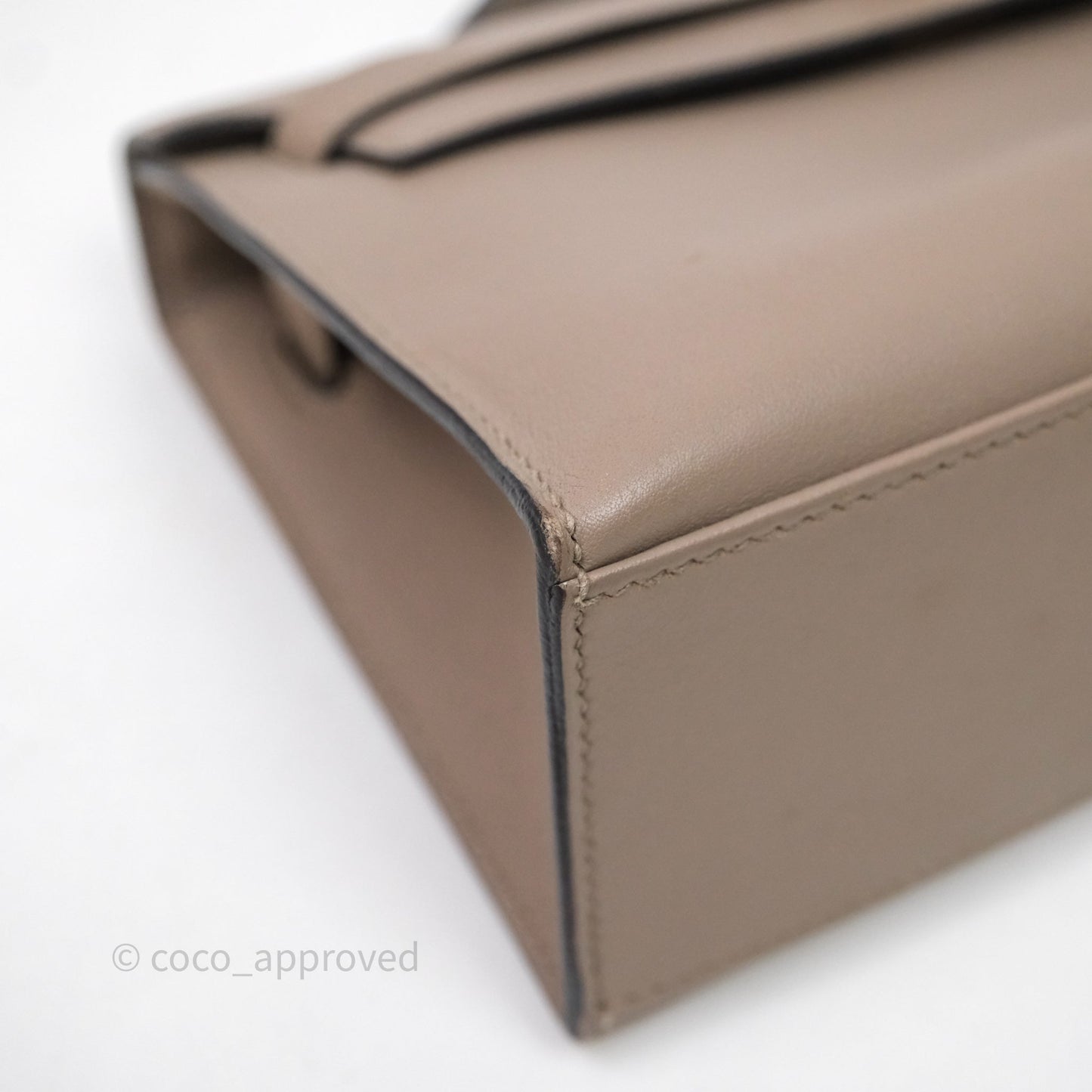 Hermès Kelly Pochette Gris Asphalte M8 Swift Gold Hardware