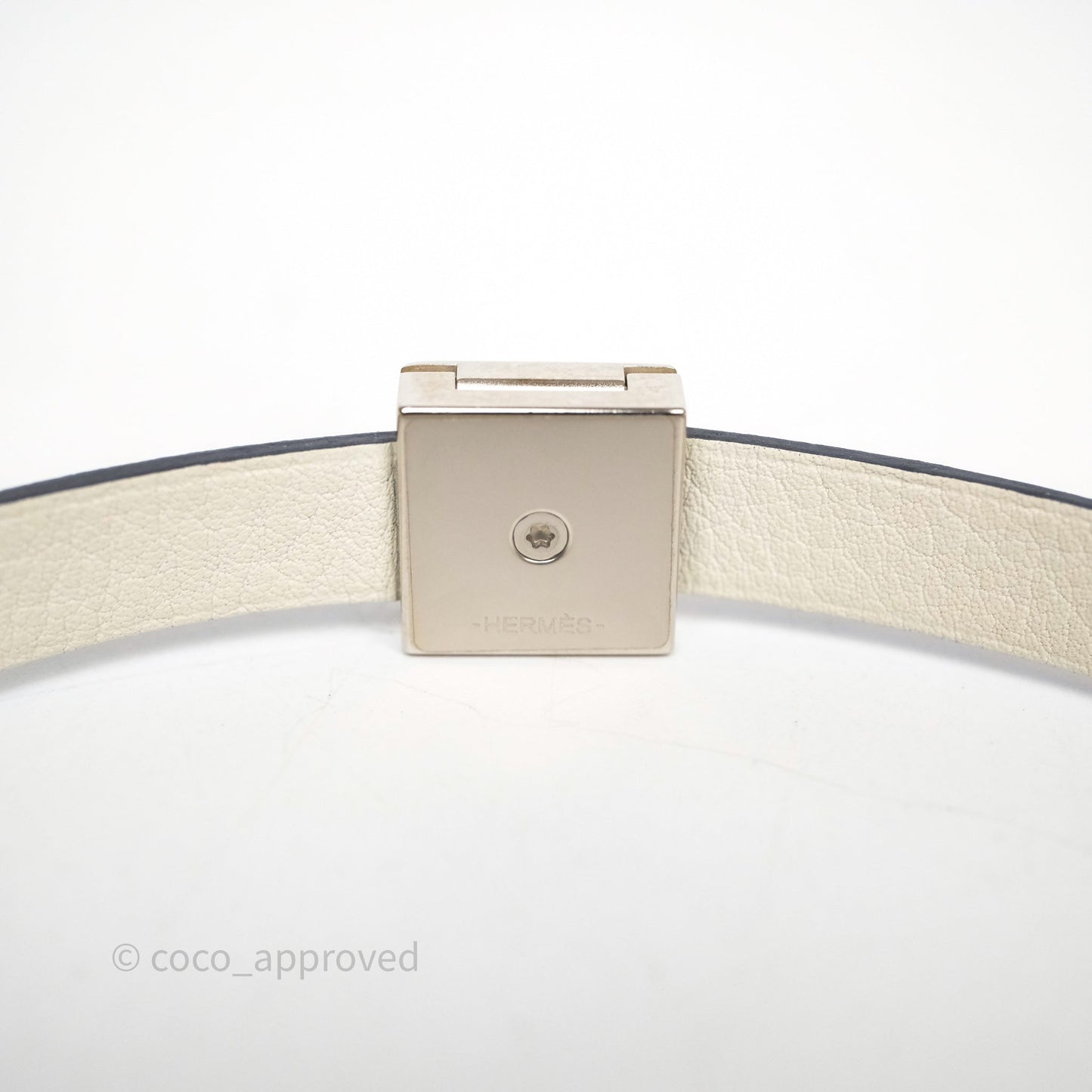 Hermes Cuir Medor Infini Double Tour Bracelet Bleu Brighton Swift Palladium Hardware