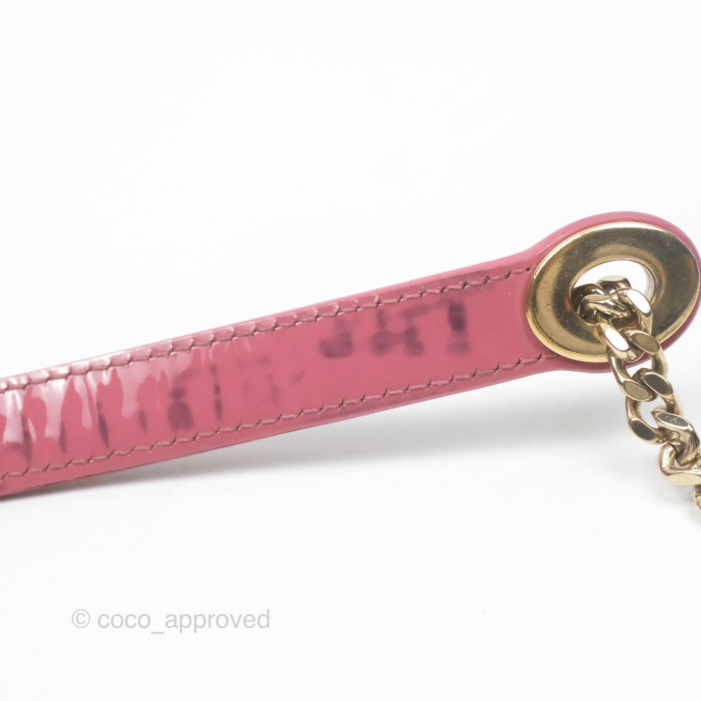 Christian Dior Mini Lady Dior Dusty Pink Patent Gold Hardware