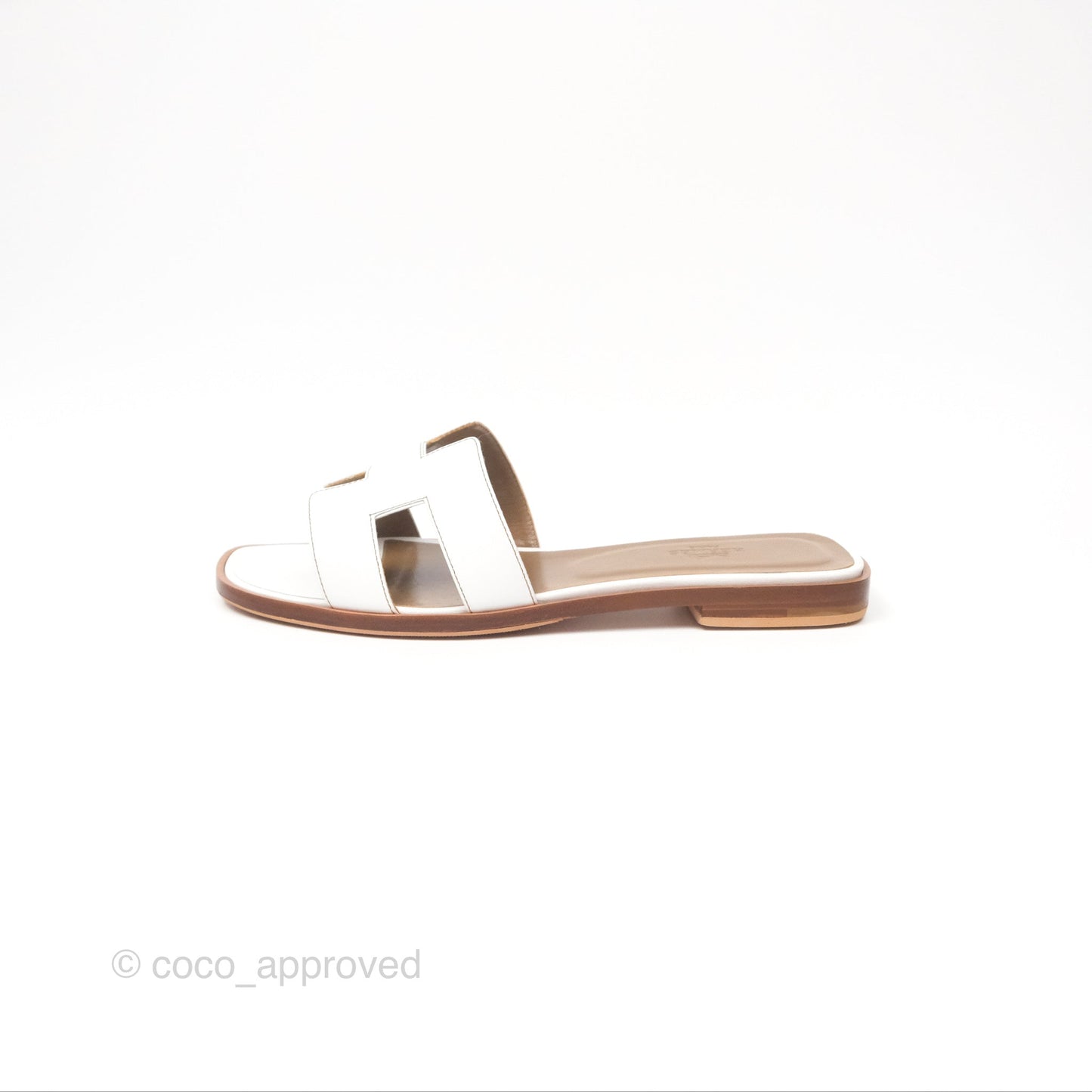 Hermès Oran Sandals in White Size 39