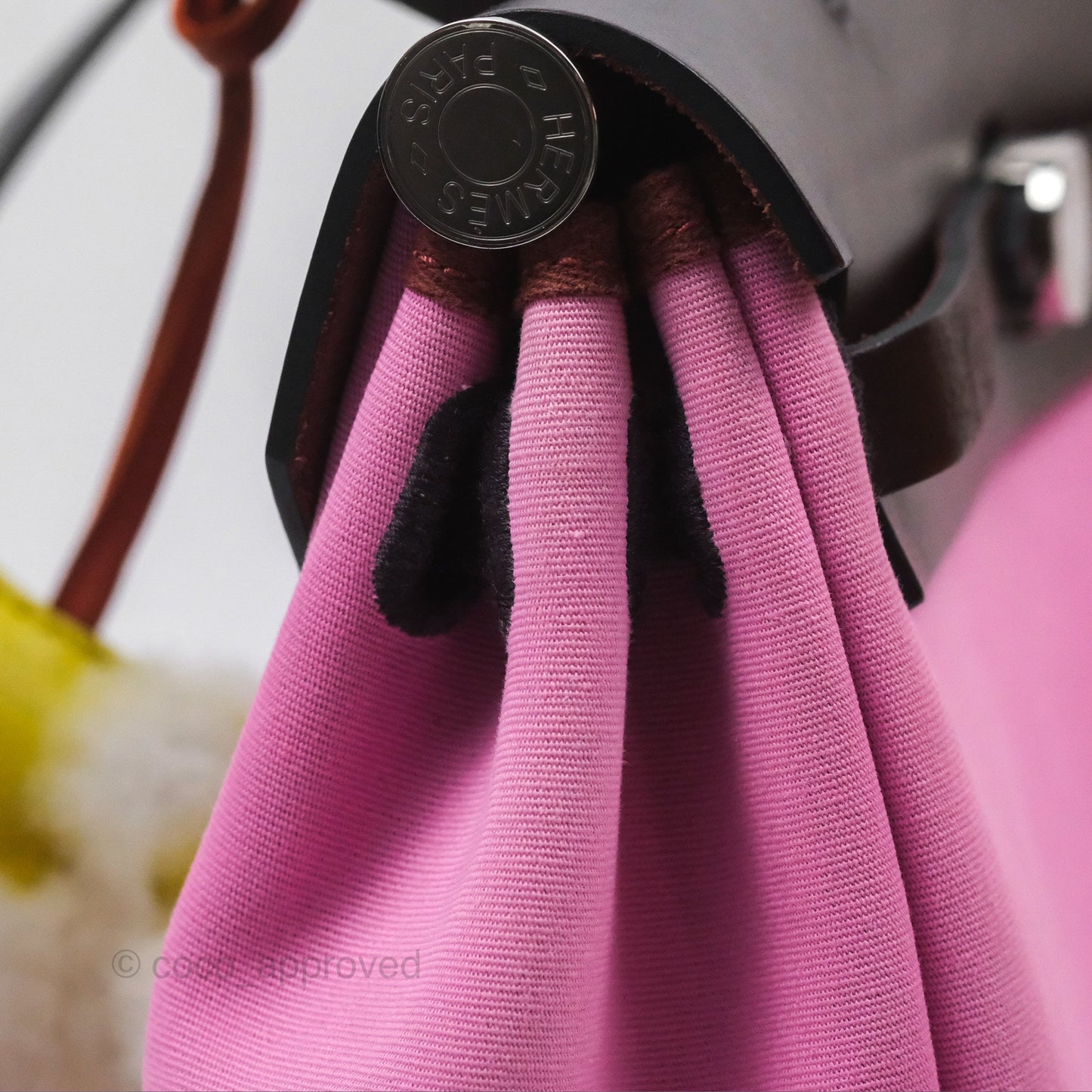 Hermès Herbag Zip 31 Retourne Rose Bubblegum L4/ Rubis B5 Canvas Palladium Hardware