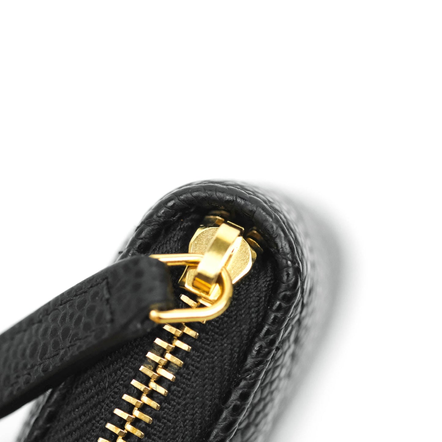 Chanel Classic Zipped Coin Purse Black Caviar Gold Hardware