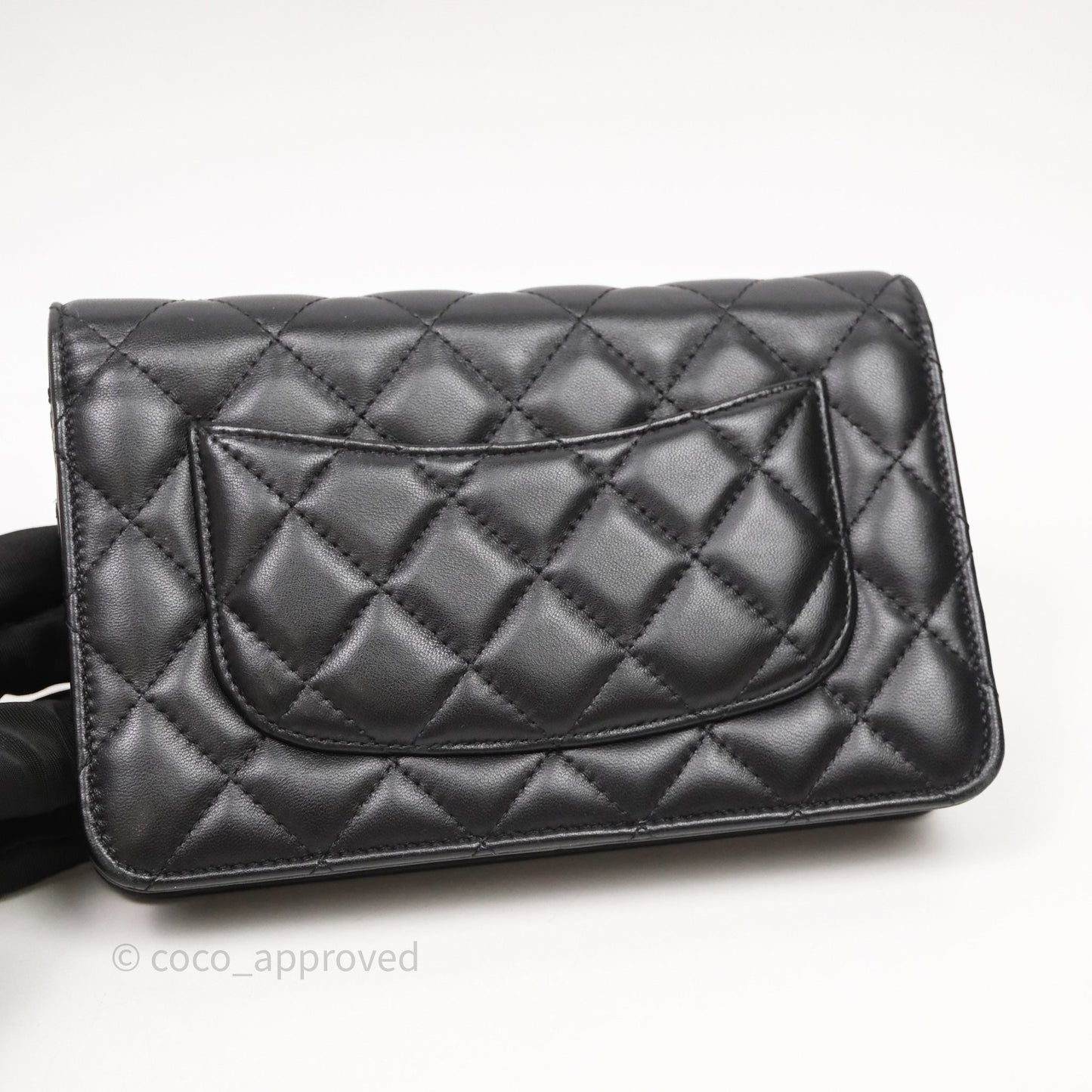 Chanel Quilted WOC Black Lambskin Gold Hardware
