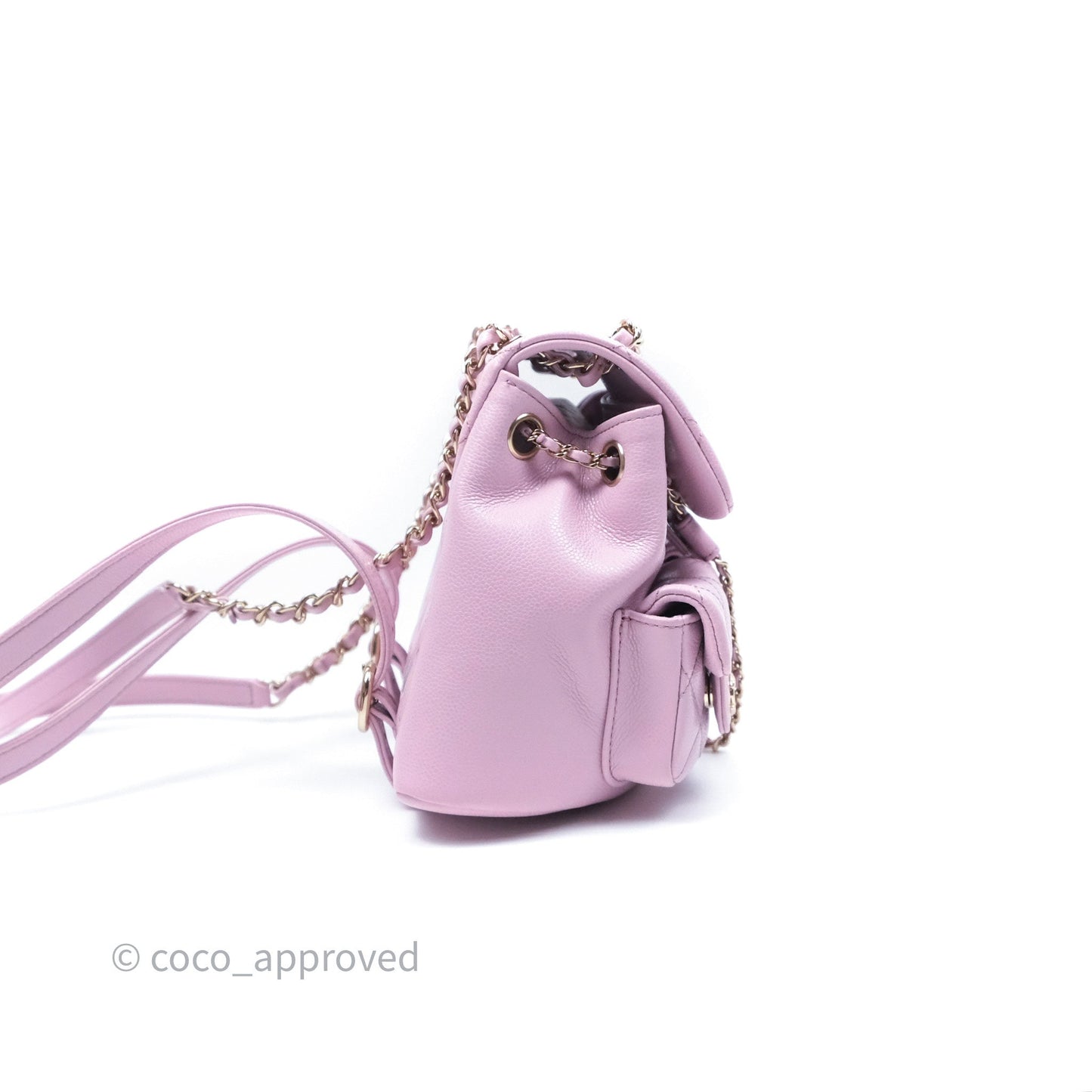 Chanel Mini Duma Backpack Pink Lilac Caviar Gold Hardware