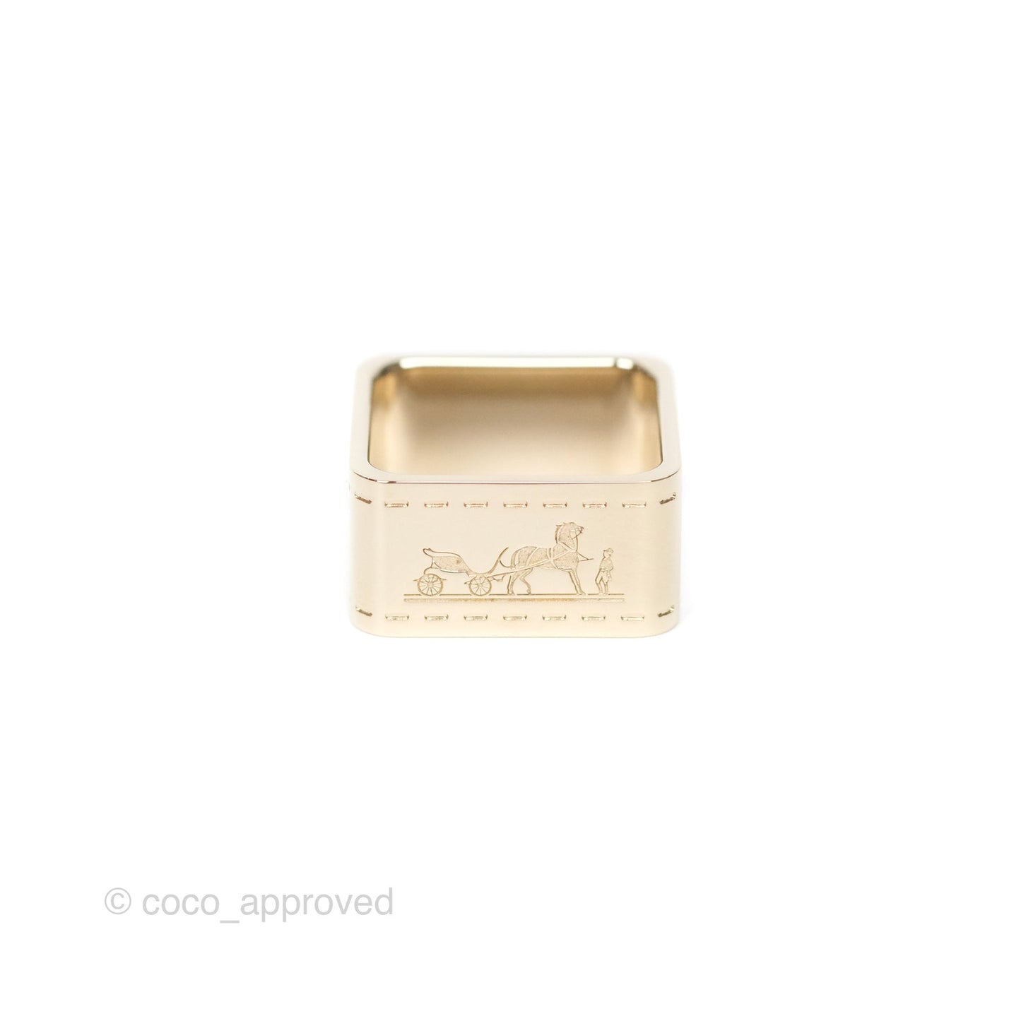 Hermes Bolduc Scarf 90 Ring Permabrass