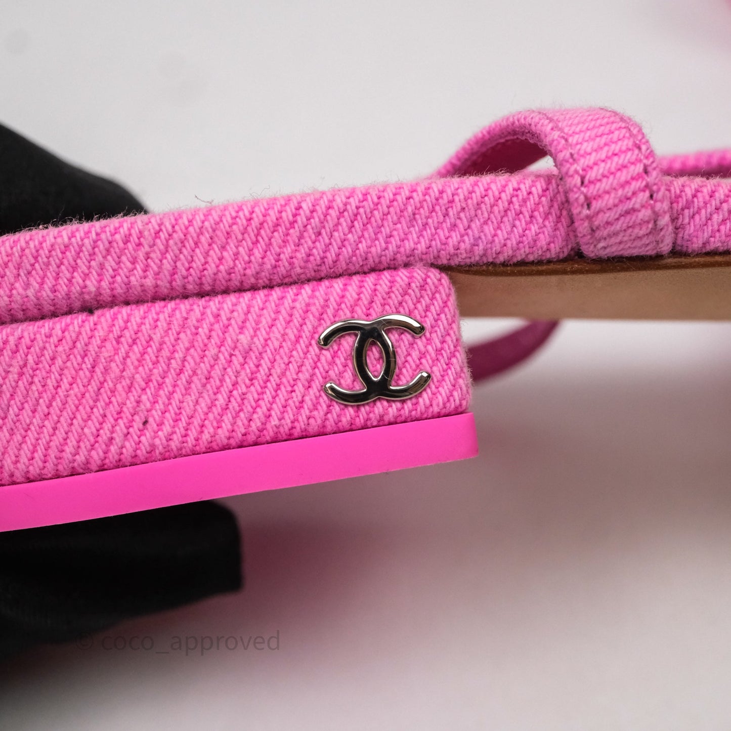 Chanel Classic Slingback Flats Pink Size 38.5