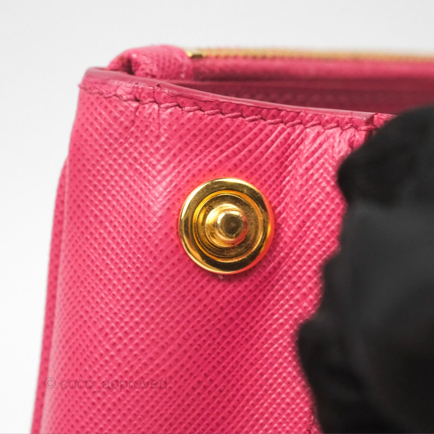 Prada Mini Galleria Bag Saffiano Lux Peonia