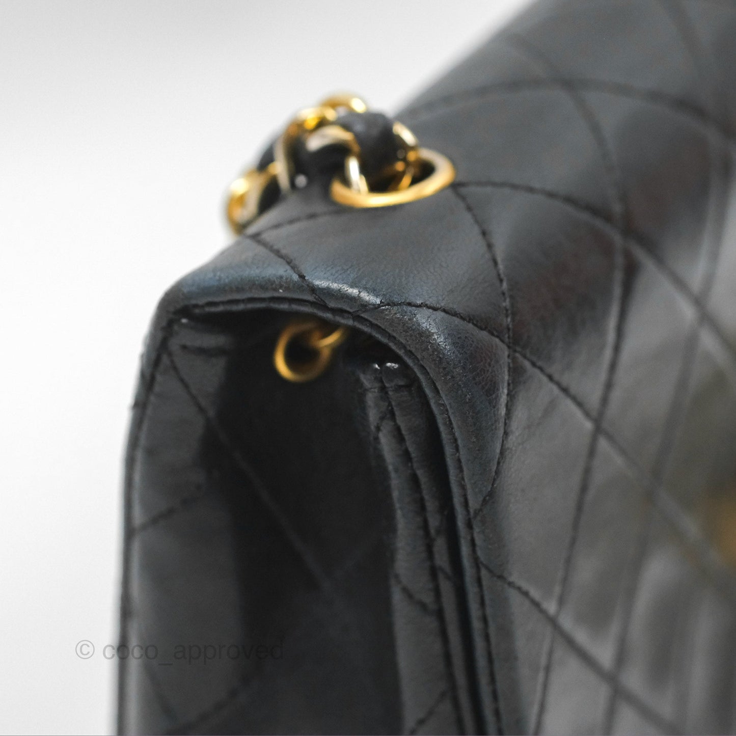 Chanel Vintage Mini Single Full Flap Bag Black Lambskin 24K Gold Hardware