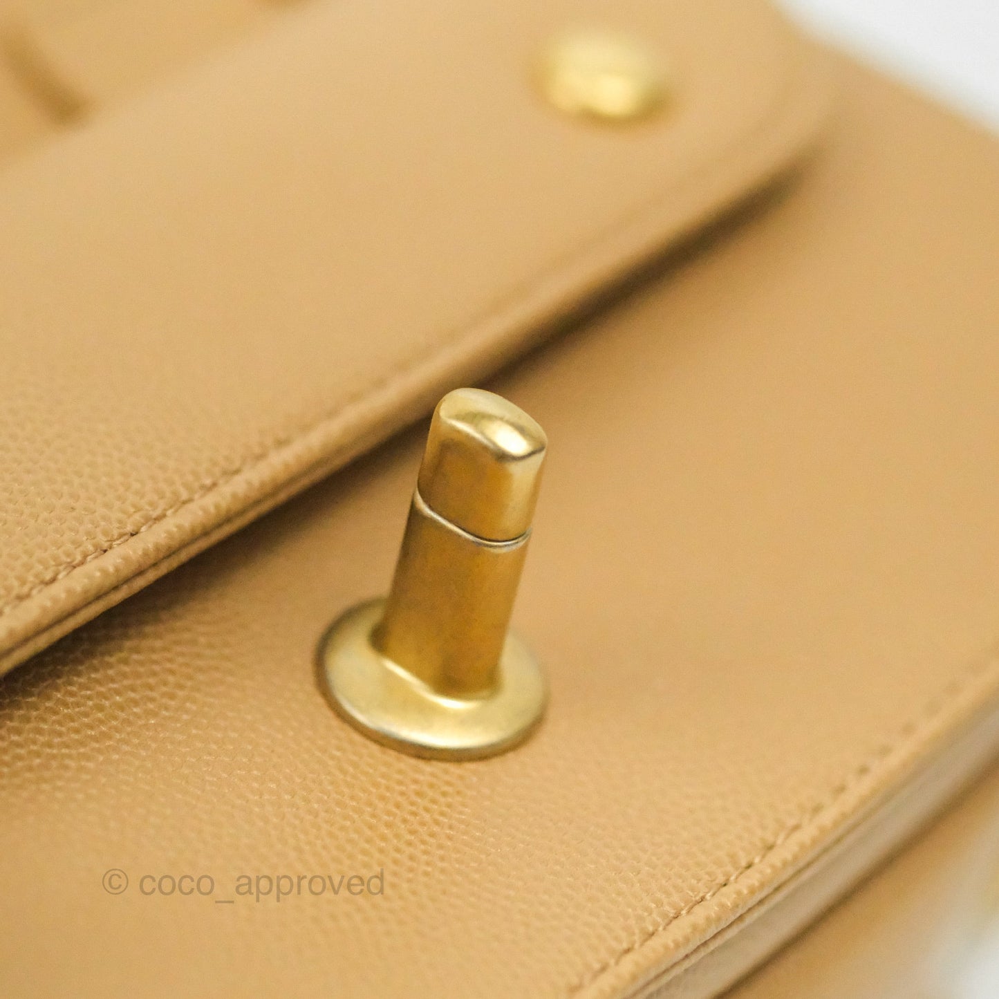 Chanel Mini Messenger Bag Beige Caviar Gold Hardware 21K