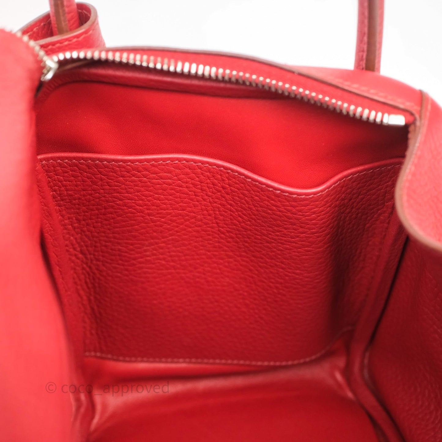 Hermès Lindy 30 Rouge Garance 54 Clemence Palladium Hardware