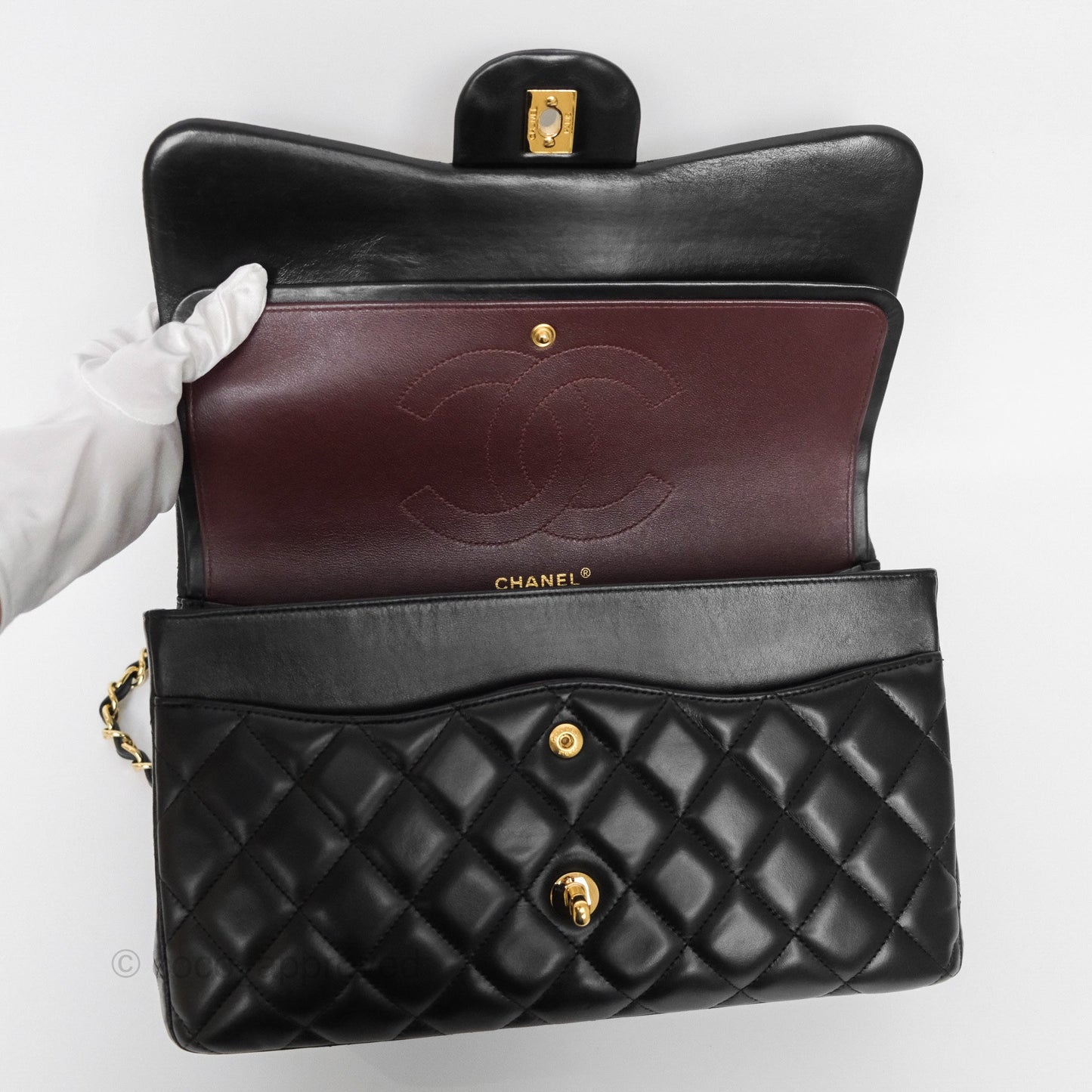 Chanel Jumbo Double Flap Black Lambskin Gold Hardware⁣⁣