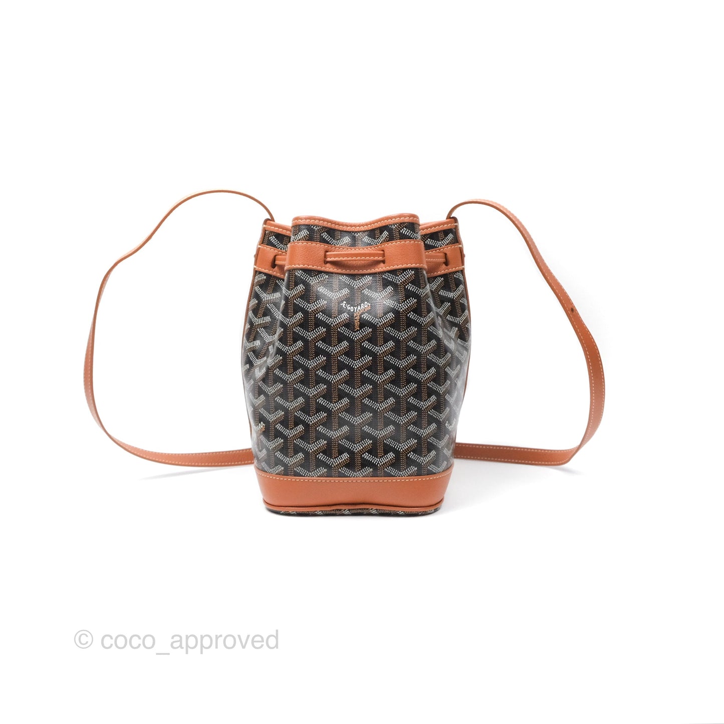 Goyard Petit Flot Bucket Bag Black & Tan Goyardine