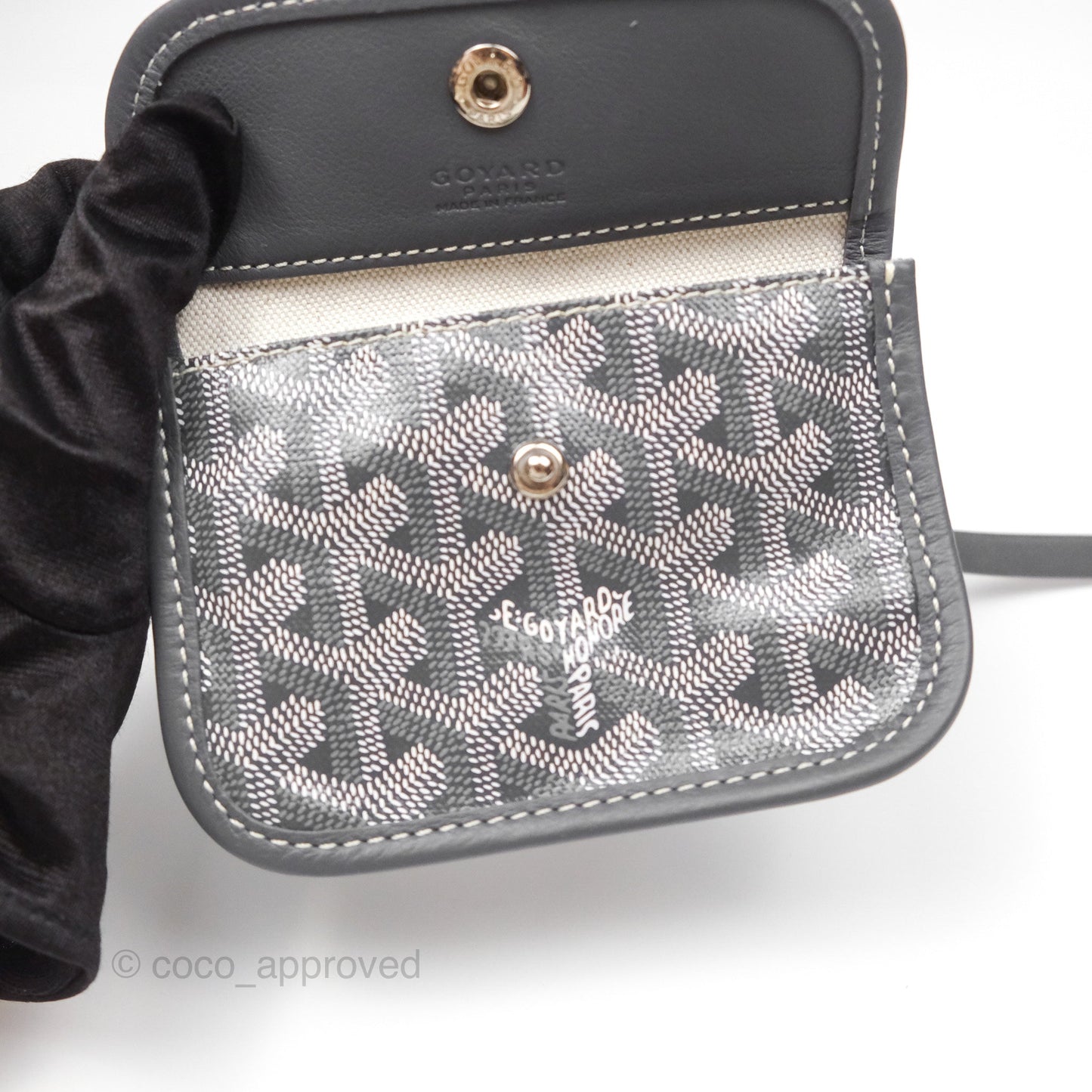 Goyard Anjou Mini Bag Goyardine Canvas Grey