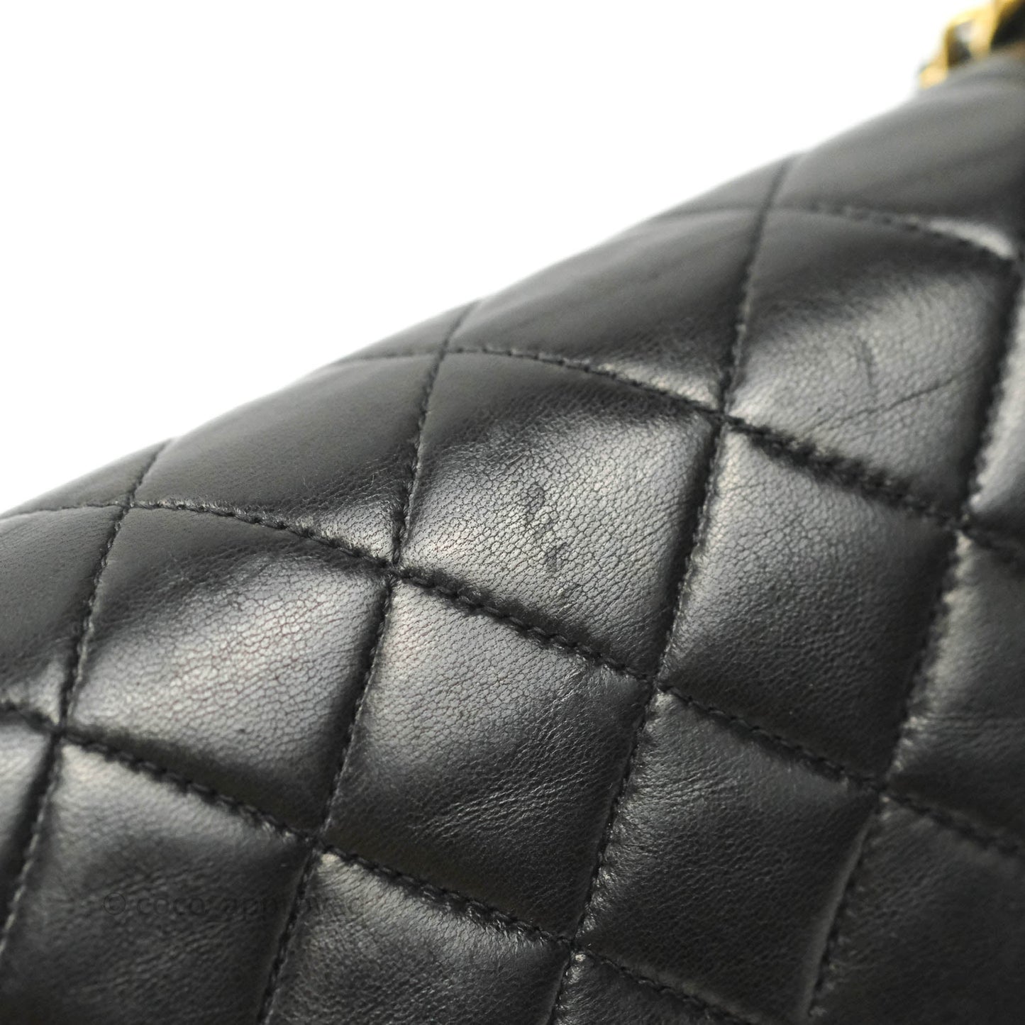 Chanel Classic Vintage Small S/M Flap Black Lambskin 24K Gold Hardware