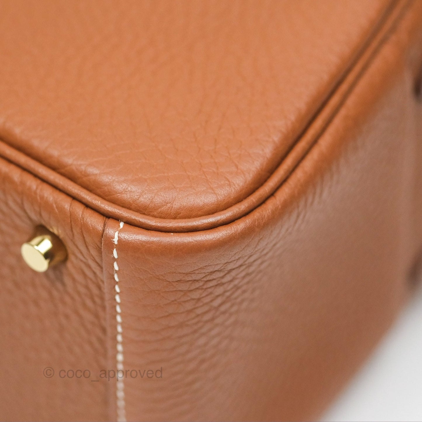 Hermès Mini Lindy 20 Gold Clemence Gold Hardware