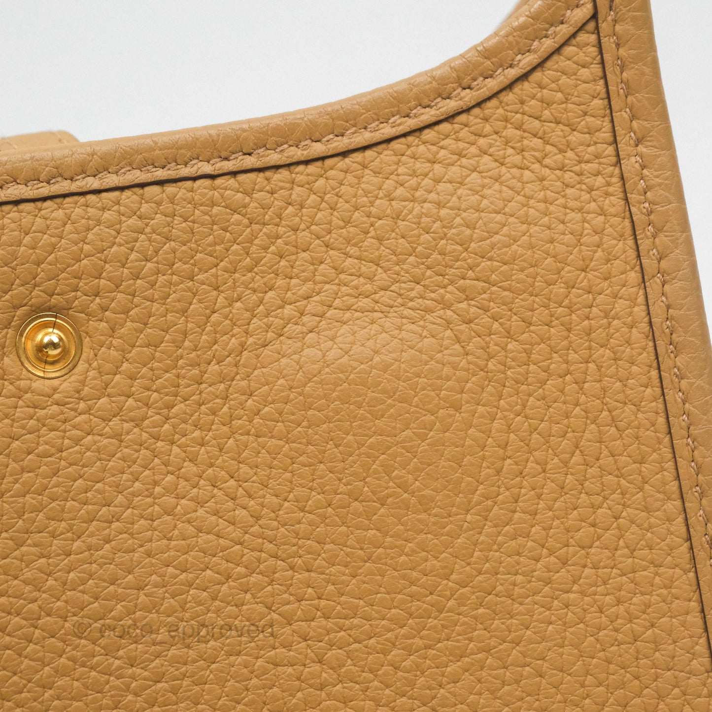 Hermès Mini Evelyne 16 Biscuit 48 Clemence Gold Hardware
