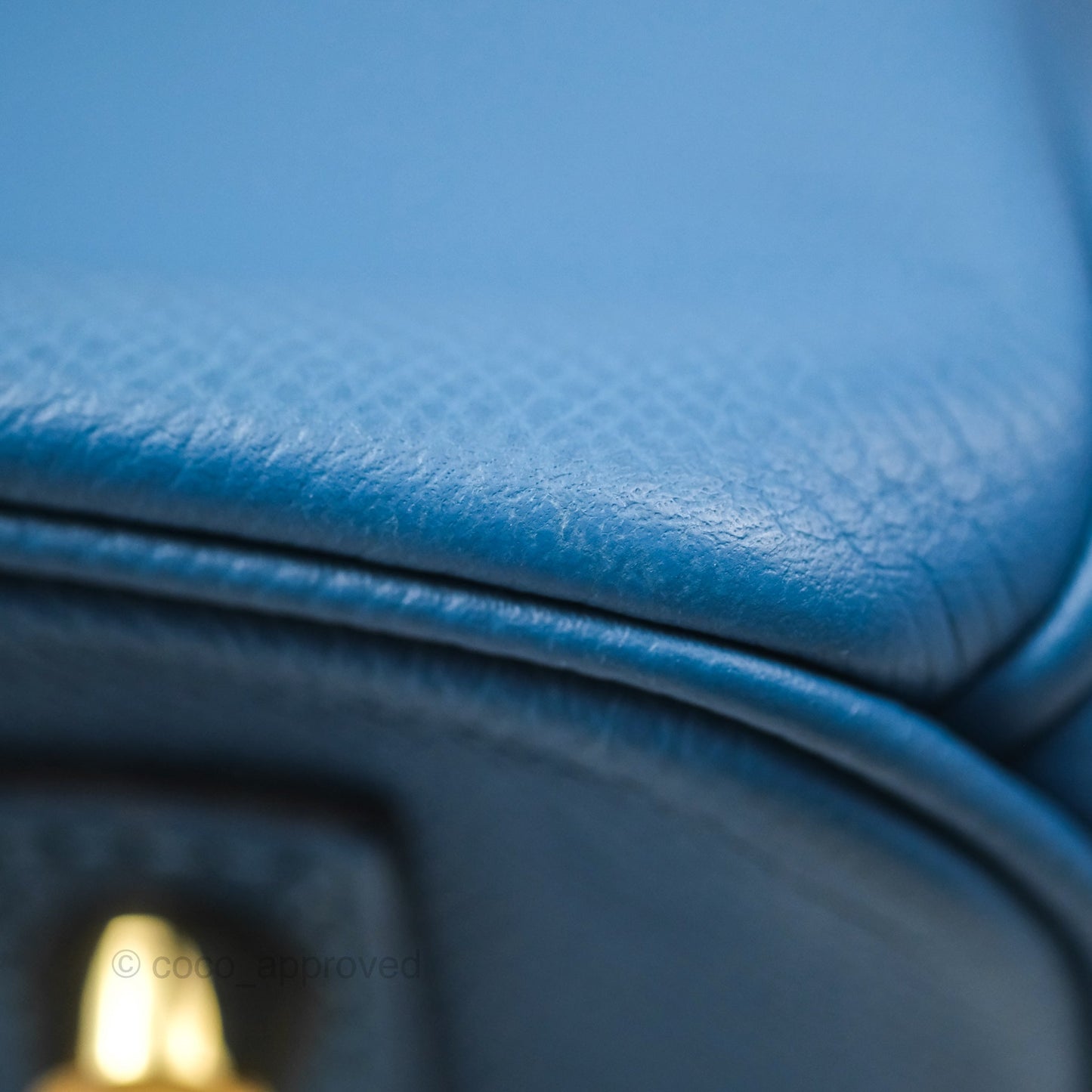 Hermès Birkin 30 Retourne Bleu Brighton 7E Epsom Gold Hardware