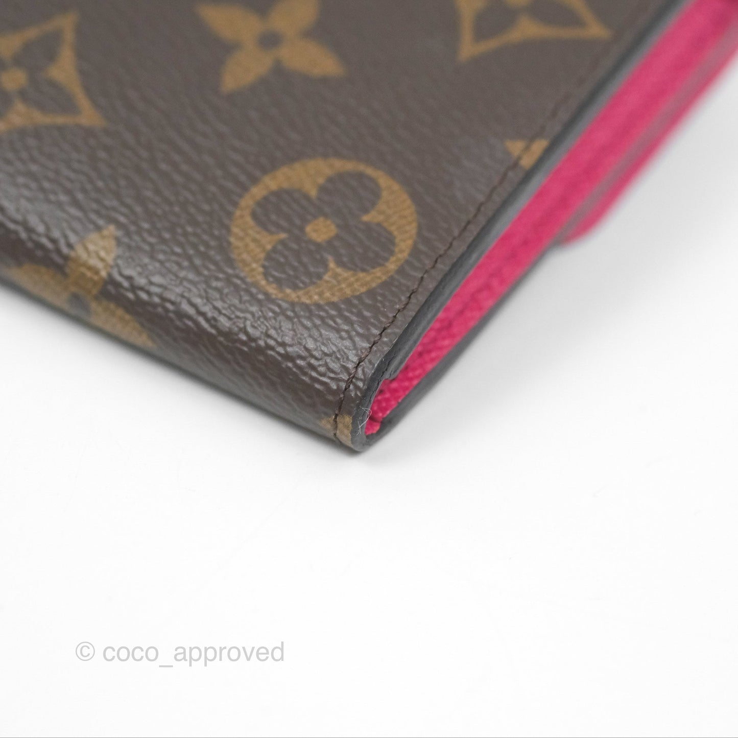 Louis Vuitton Emilie Wallet Monogram Canvas Fuchsia Pink