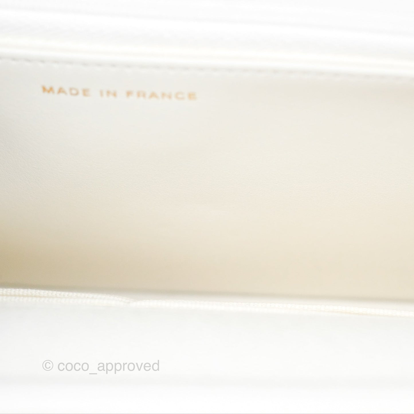 Chanel Classic Quilted Wallet On Chain WOC White Caviar Gold Hardware