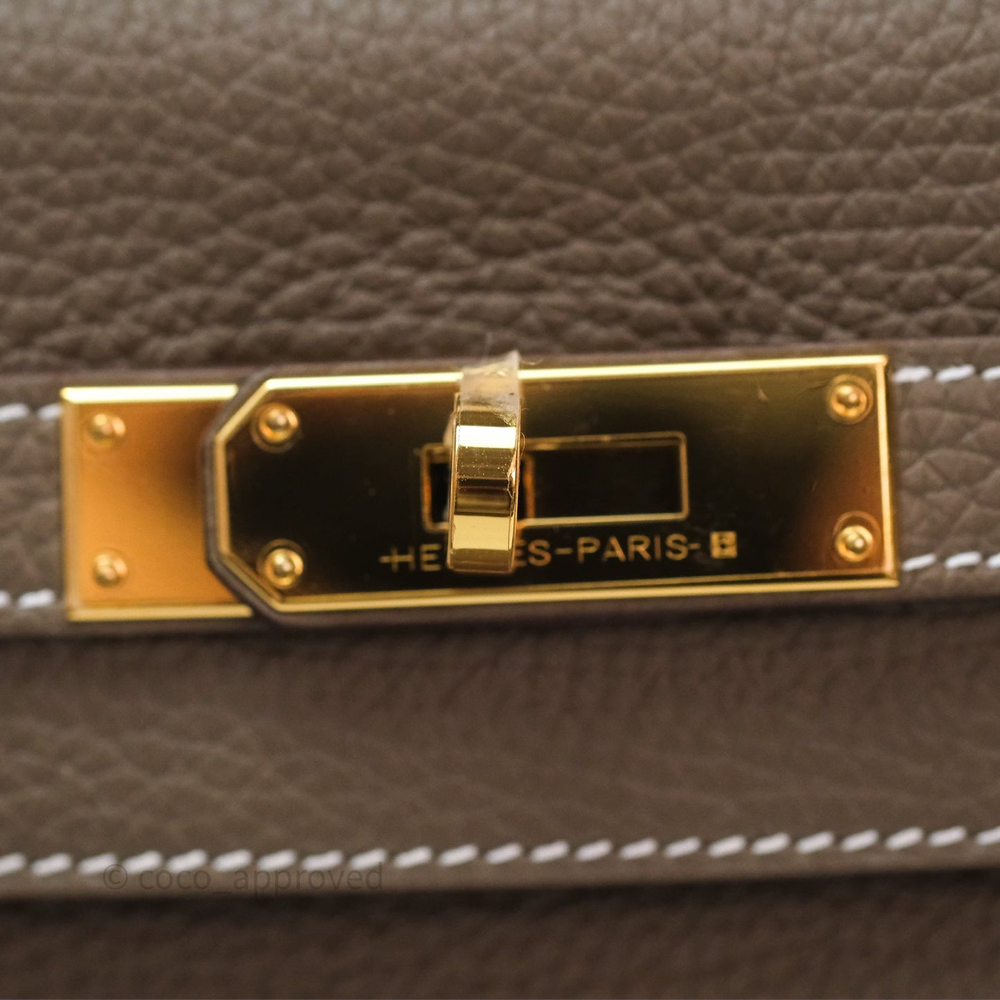Hermès Kelly II 28 Retourne Etoupe 18 Clemence Gold Hardware