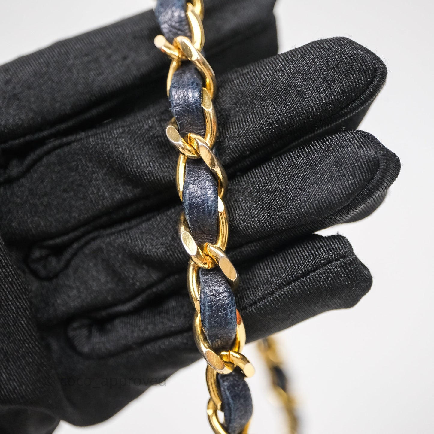 Chanel Vintage 31 Navy Lambskin 24K Gold Hardware