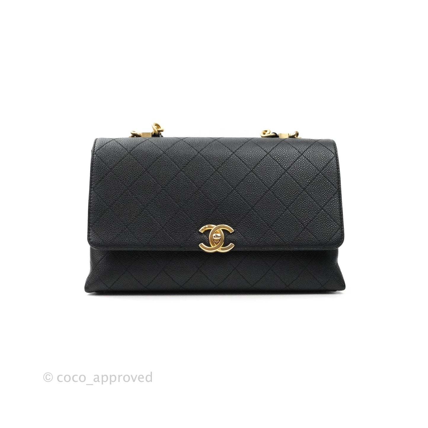 Chanel Chic Affinity Medium Grained Calfskin Black Aged Gold Hardware