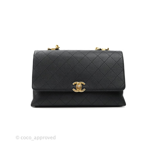 Chanel Chic Affinity Medium Grained Calfskin Black Aged Gold Hardware