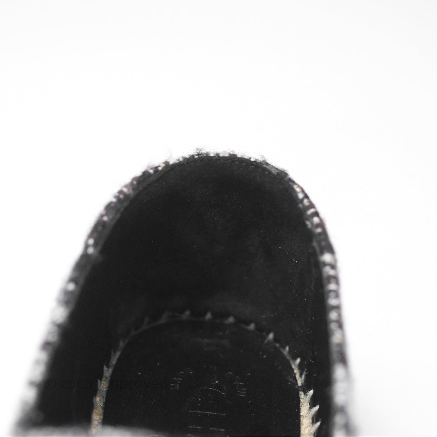 Chanel Espadrille Black Tweed Size 38