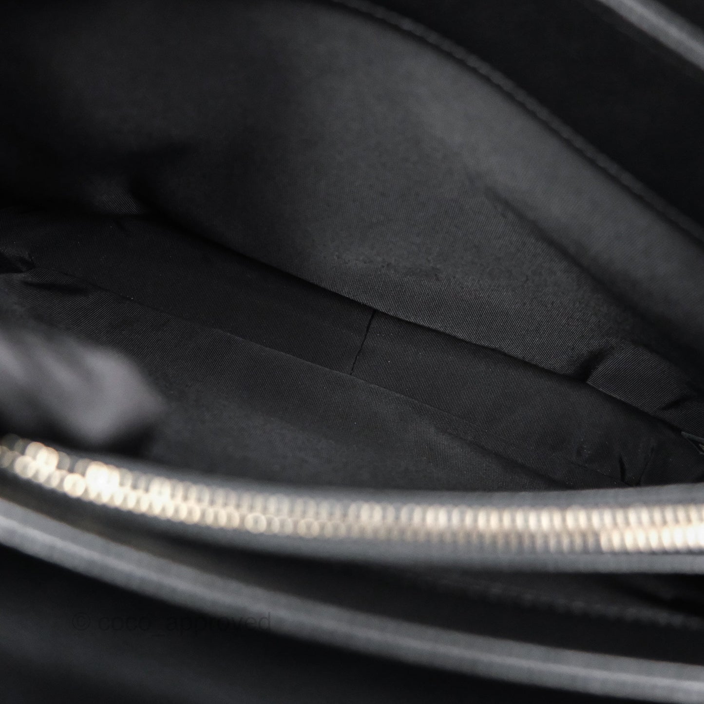 Chanel Quilted Small City Shopping Bag Black Caviar Ruthenium Hardware
