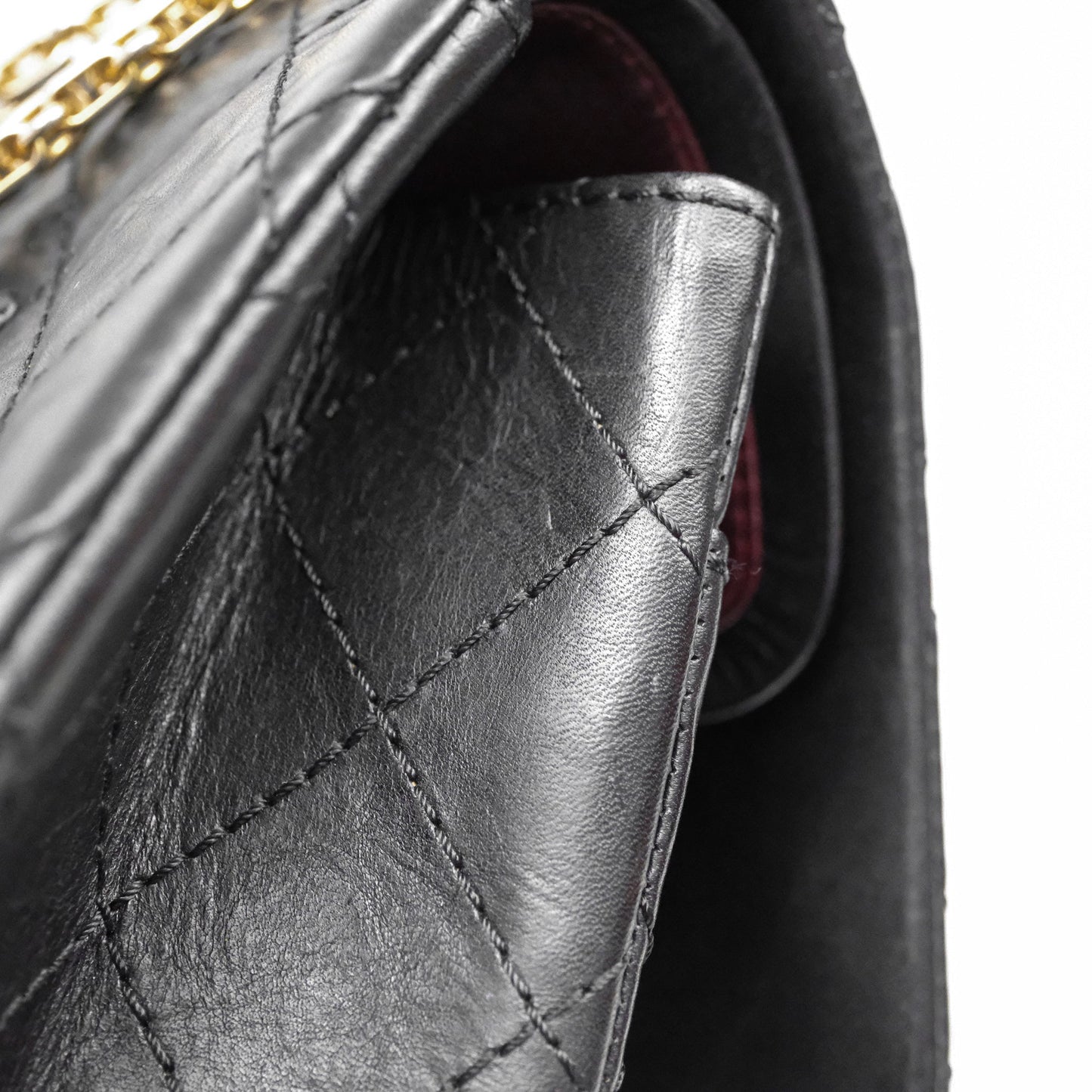 Chanel Reissue Quilted Aged Calfskin Black Gold Hardware 226