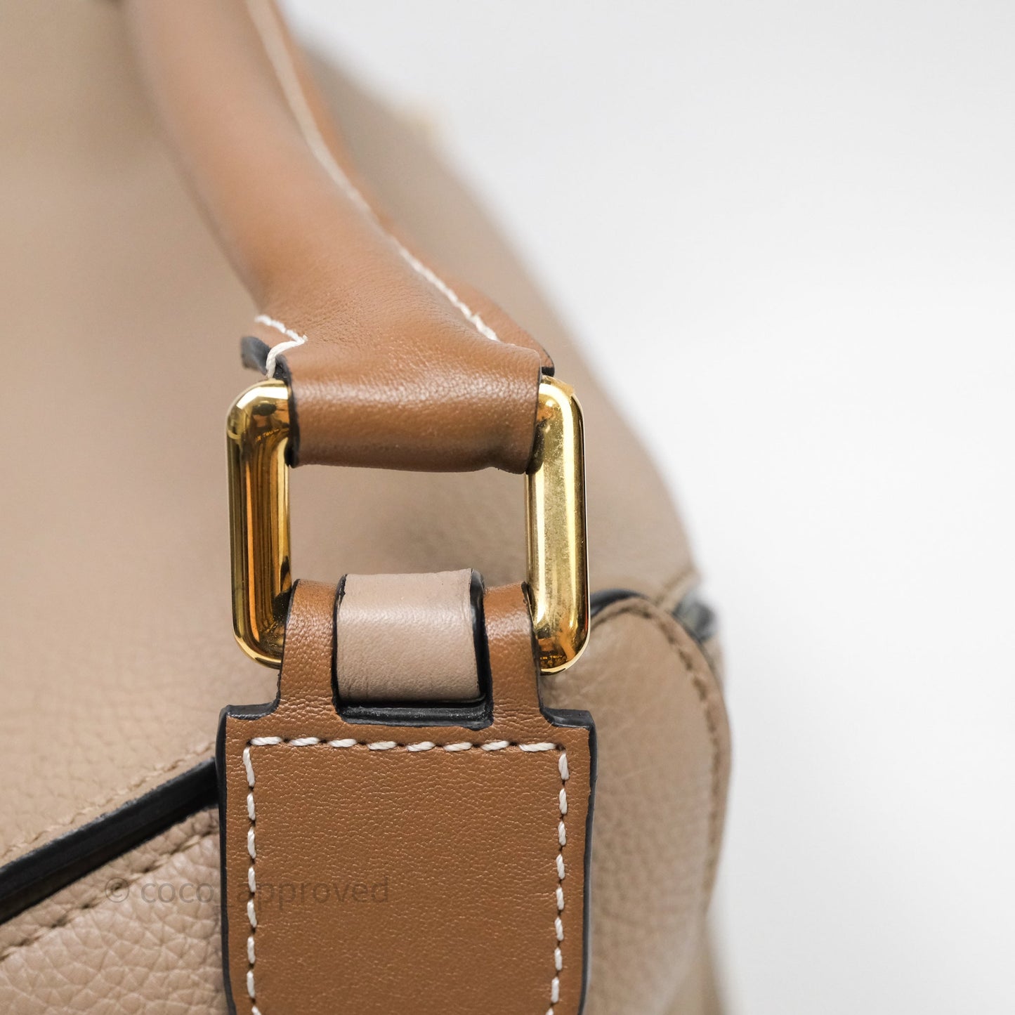 Loewe Small Puzzle Bag Sand Mink Grained Calfskin Gold Hardware